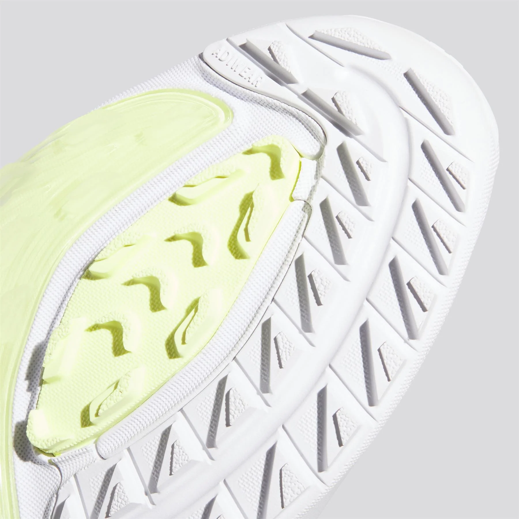 Adipower 26 Spikeless Golf Shoes Footwear White/Silver Met/Frozen Lemon - Image 6