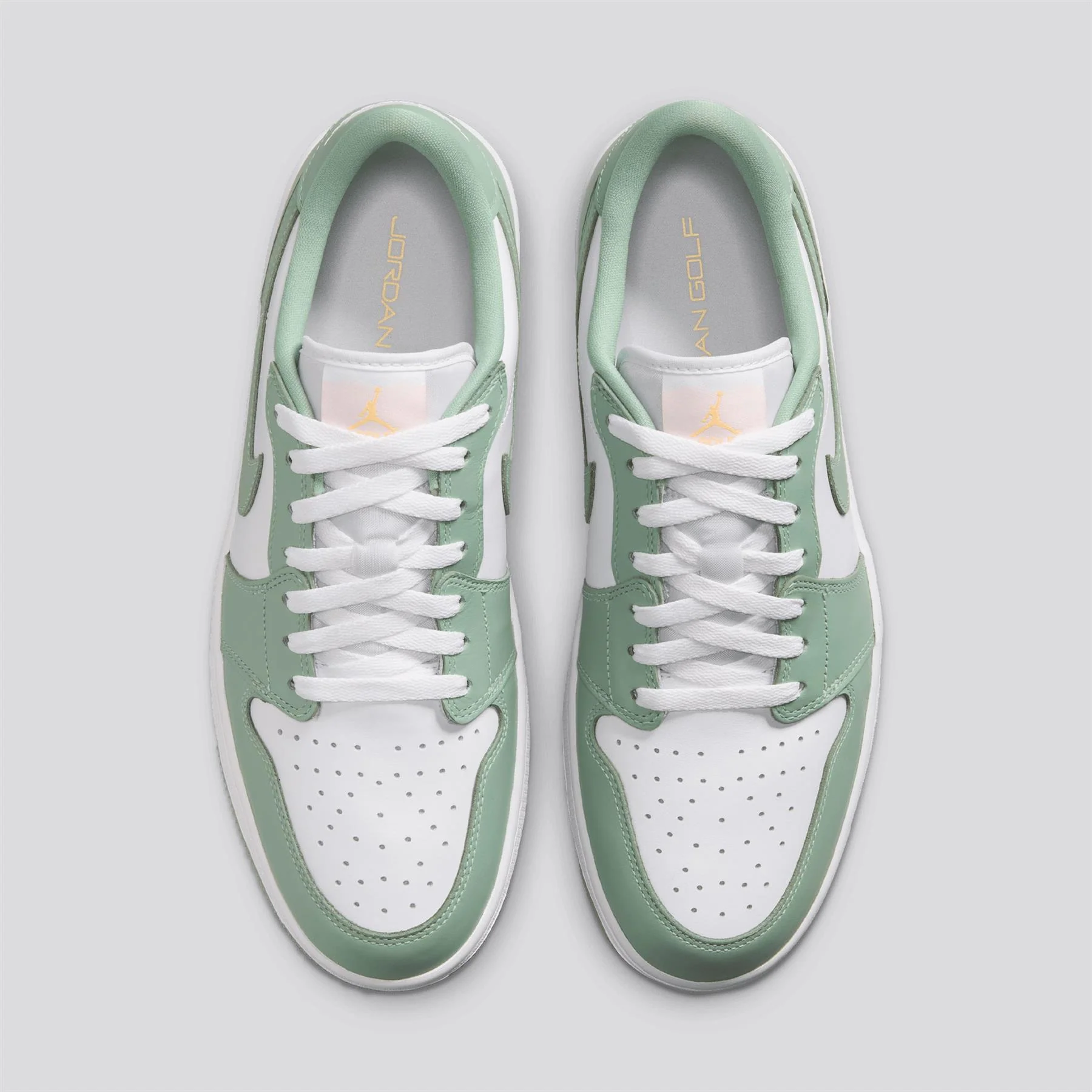 Air Jordan 1 Low Spikeless Golf Shoes Steam/Steam White/Tangerine Tint - Image 4