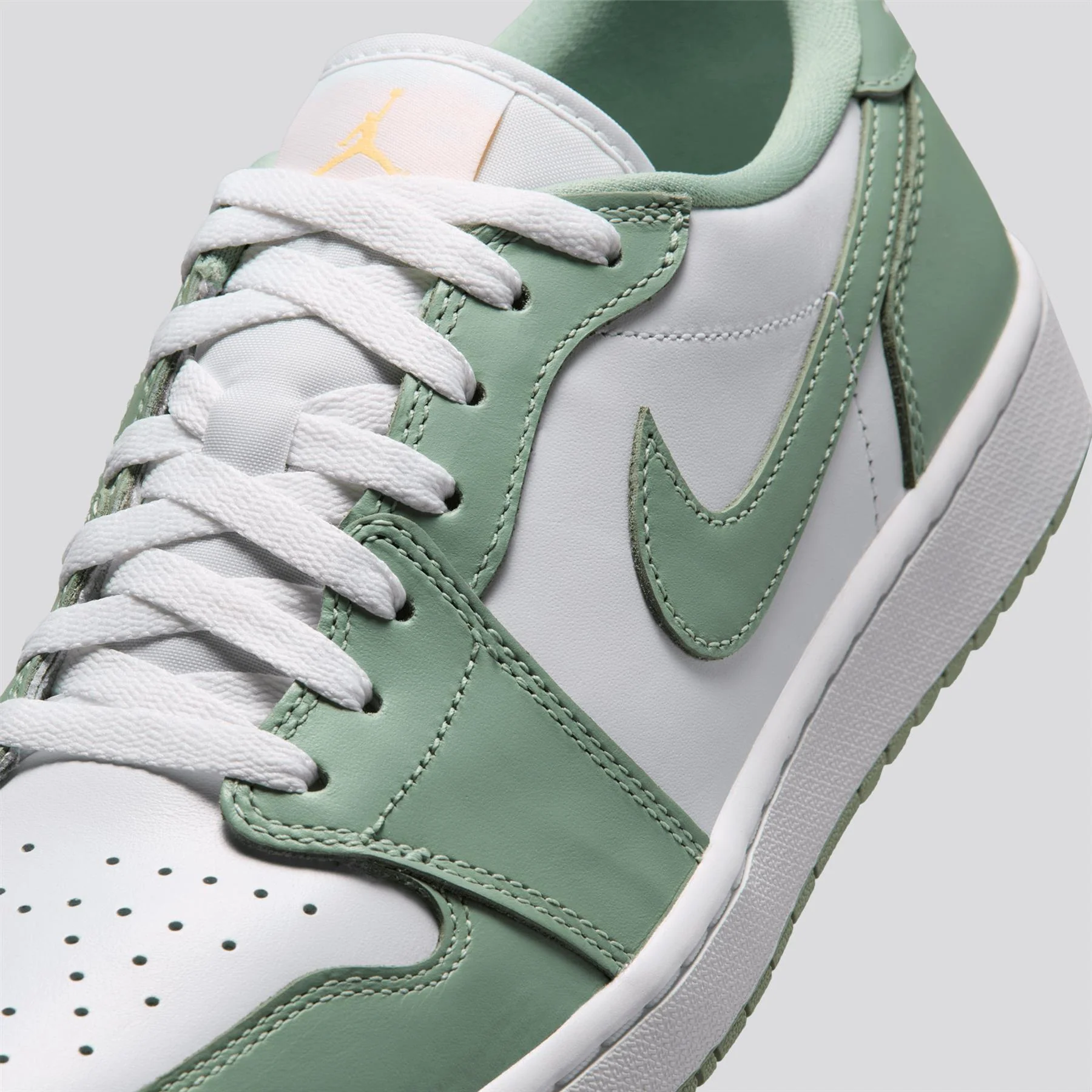Air Jordan 1 Low Spikeless Golf Shoes Steam/Steam White/Tangerine Tint - Image 7