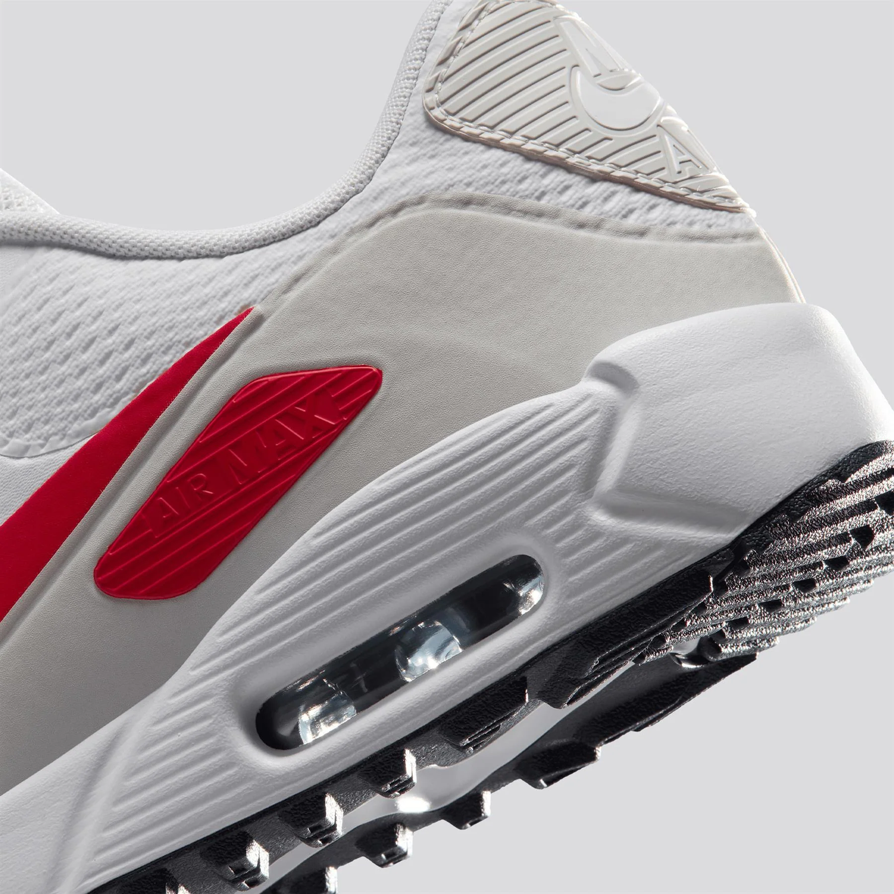 Air Max 90 Spikeless Golf Shoes White/Fire Red/Photon Dust/Midnight Navy - Image 9