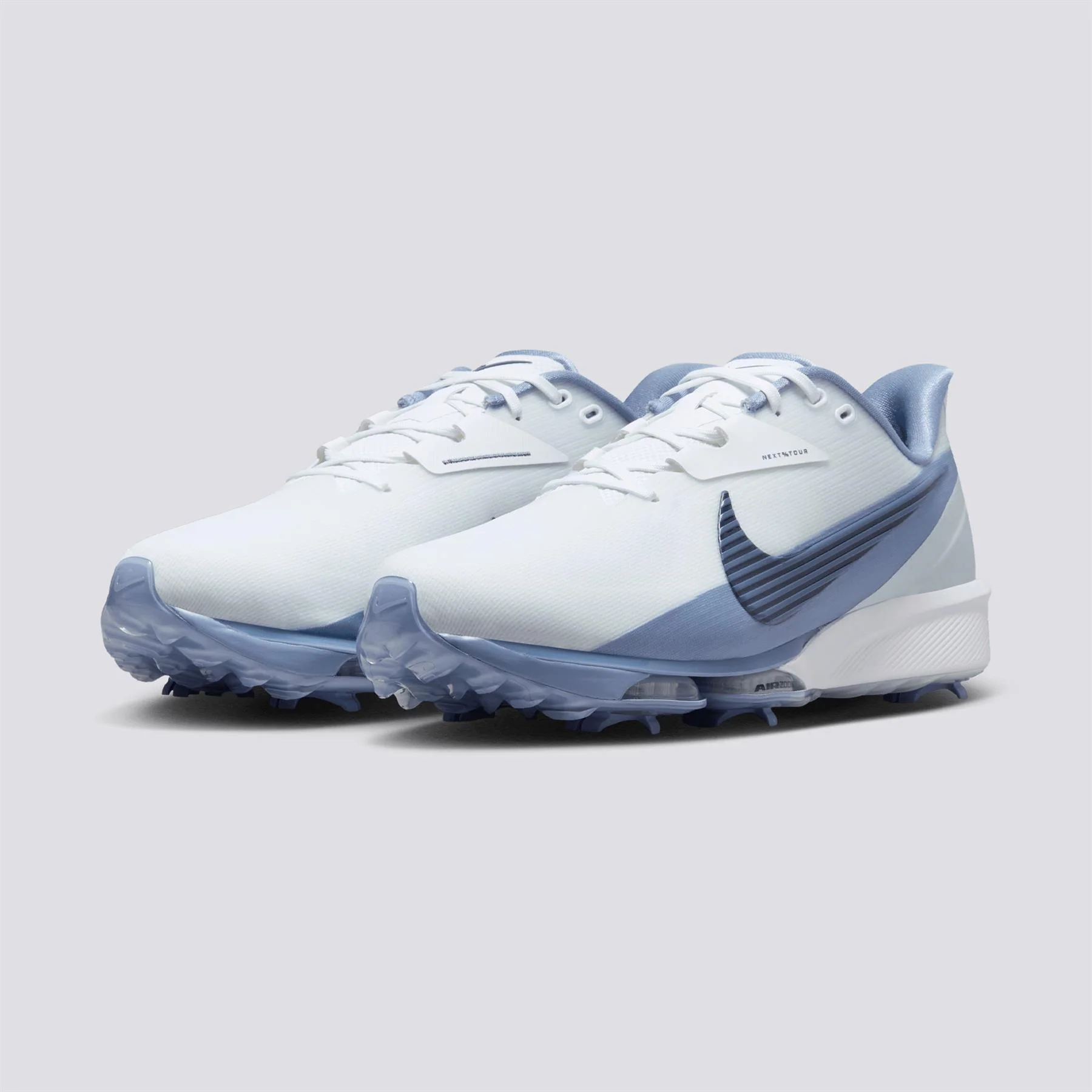 Air Zoom Infinity Next% Tour 3 Spiked Golf Shoes White/Thunder Blue/Work Blue - Image 2
