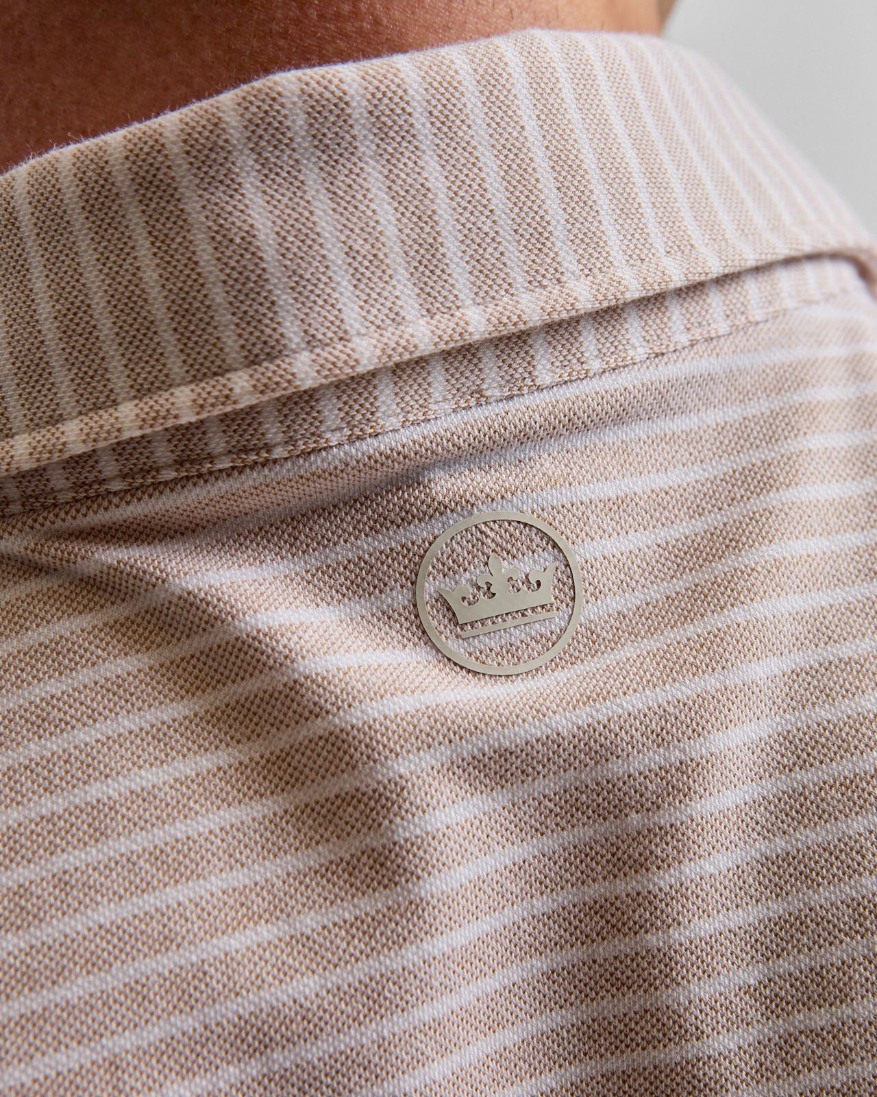 Albatross Stripe Cotton-Blend Pique Polo Summer Dunes - Image 6