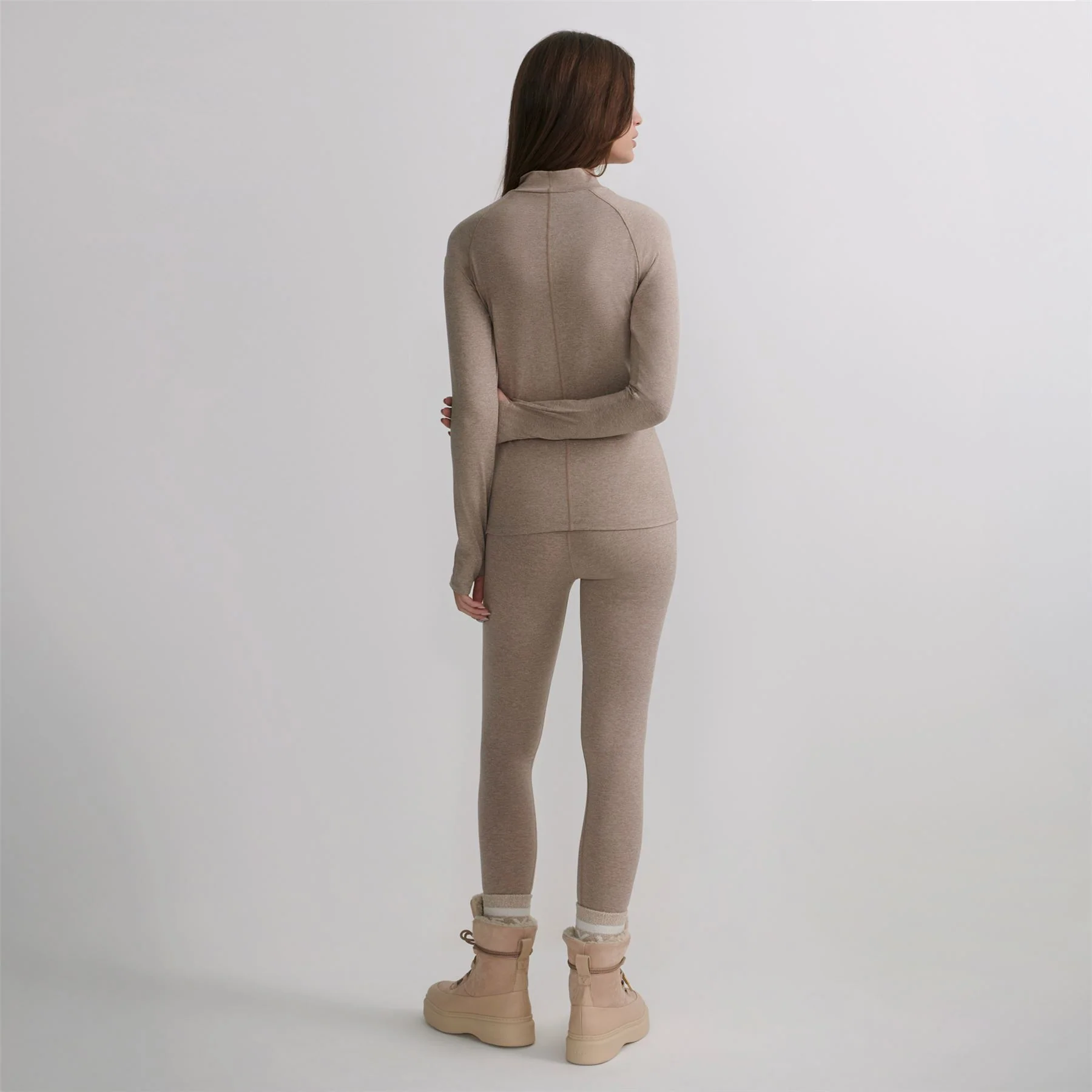 Always Warm Base Layer Leggings Taupe Marl - Image 3