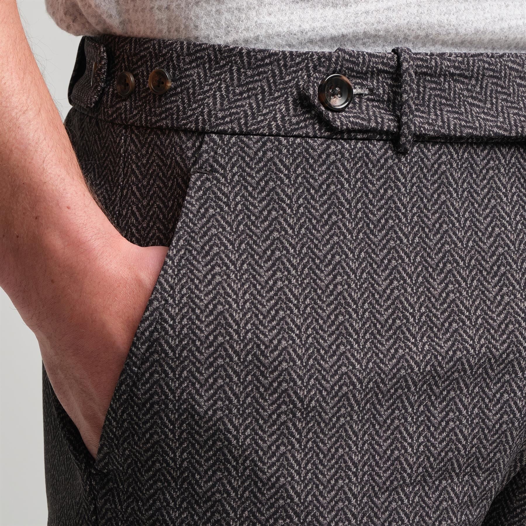 Belfry Performance Shorts Black Herringbone - Image 6