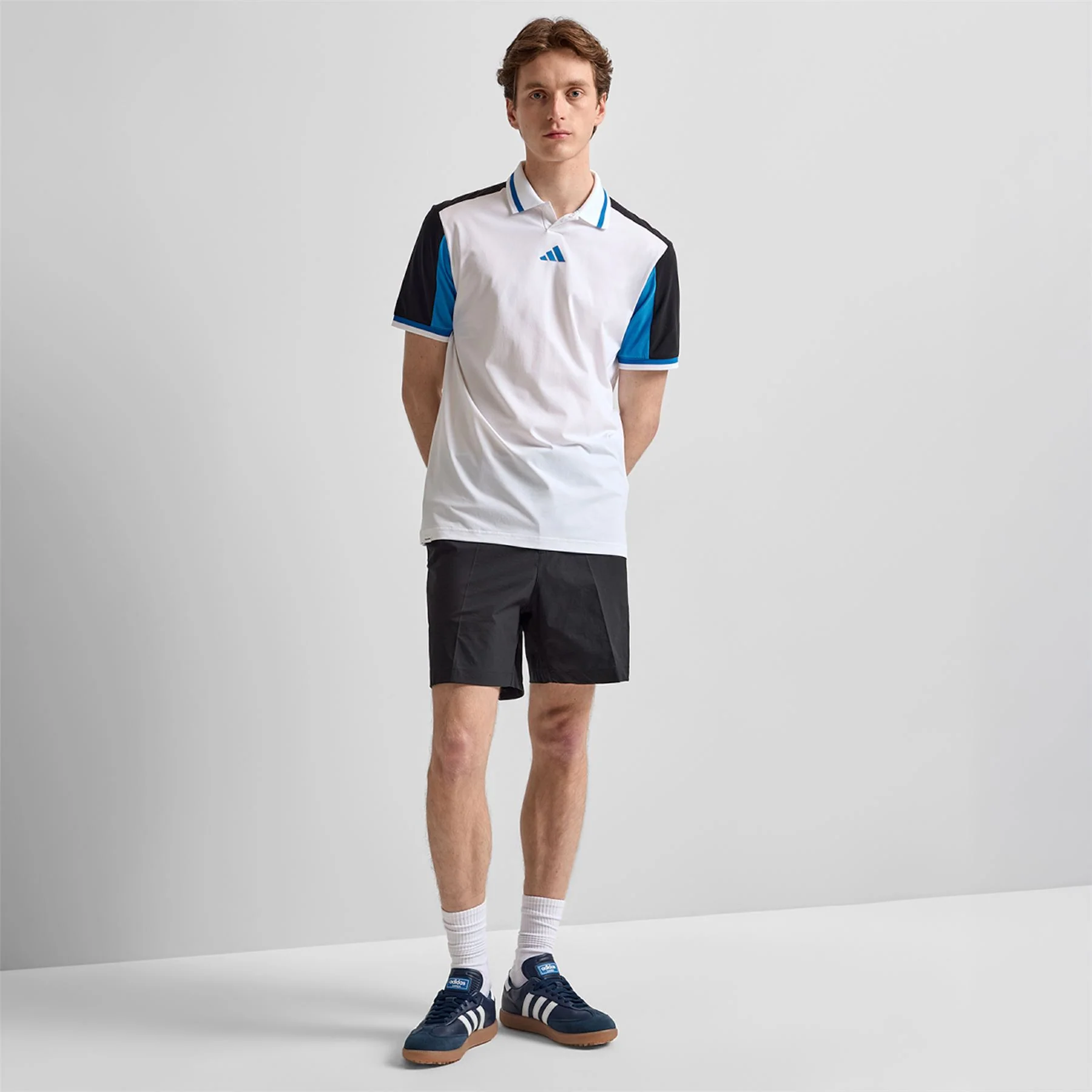 Beyond The Course Vent Twistknit Polo White/Black - Image 3
