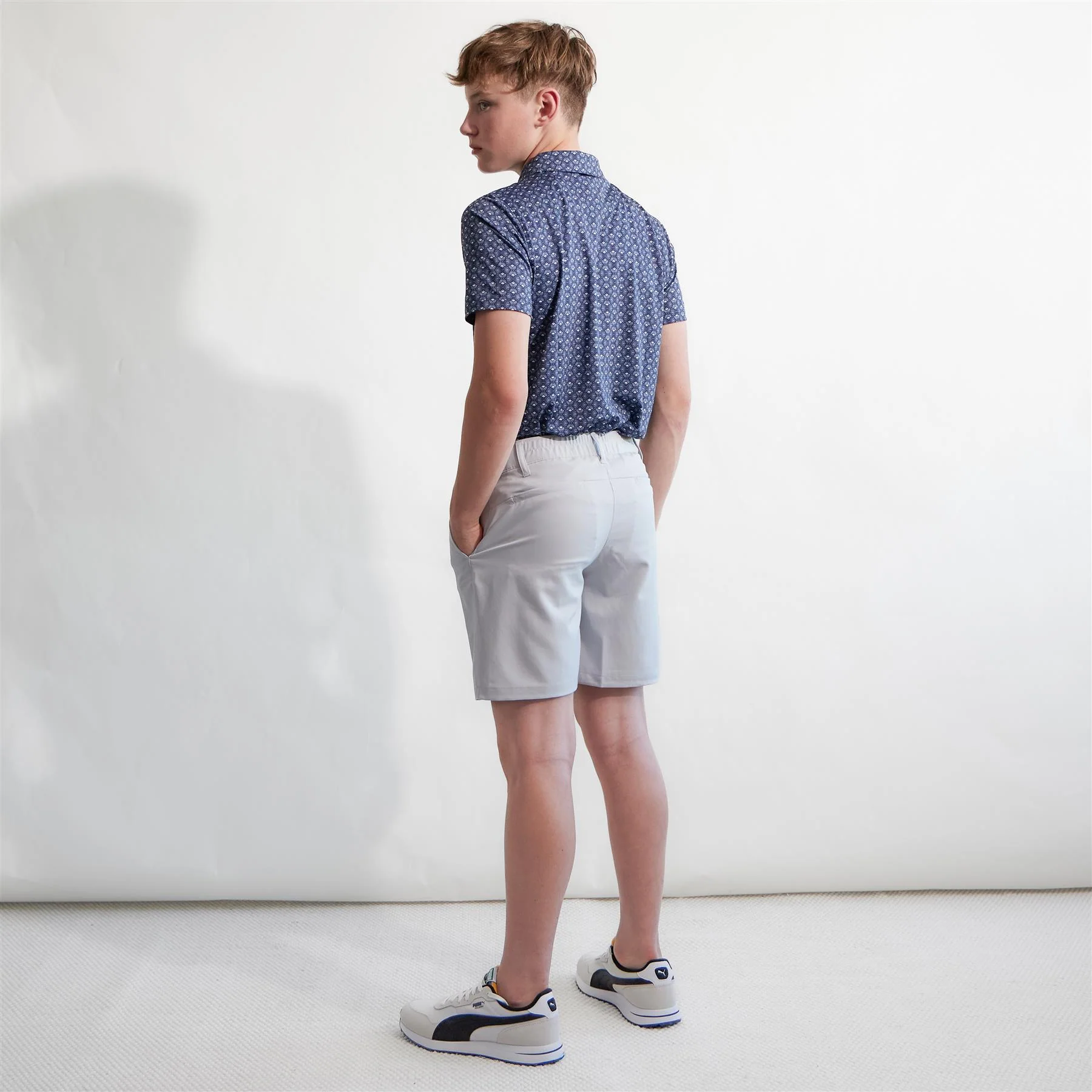 Boys 6-inch Golf Shorts Platino Gray - Image 4