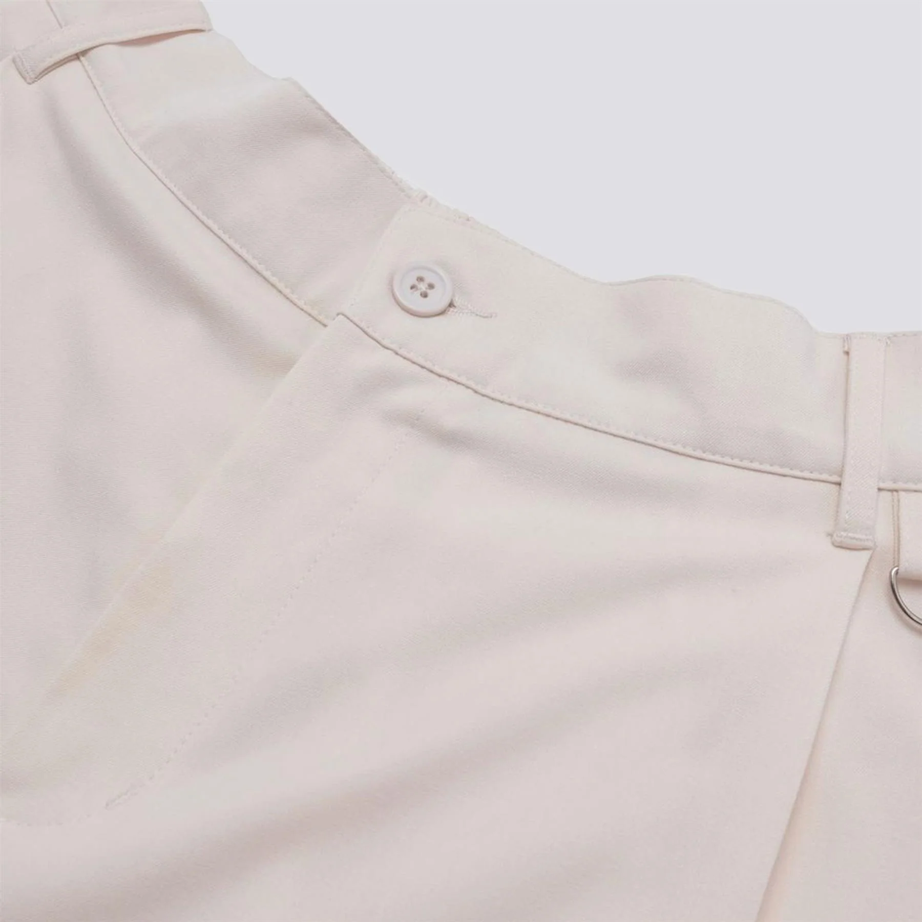Calculus Baggy Slack Pleated Shorts Cream - Image 3