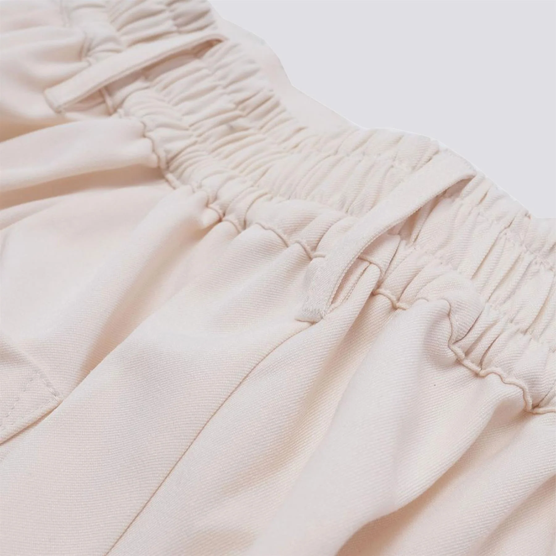 Calculus Baggy Slack Pleated Shorts Cream - Image 4