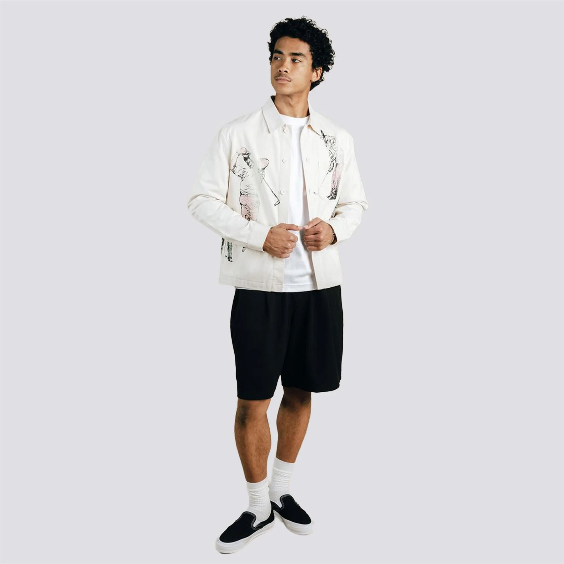 Charl Chore Jacket Off White - Image 2