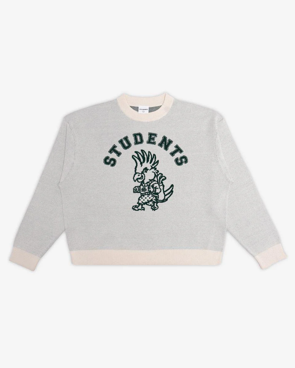 Chip Knit Crew Sweater Cream - Image 4