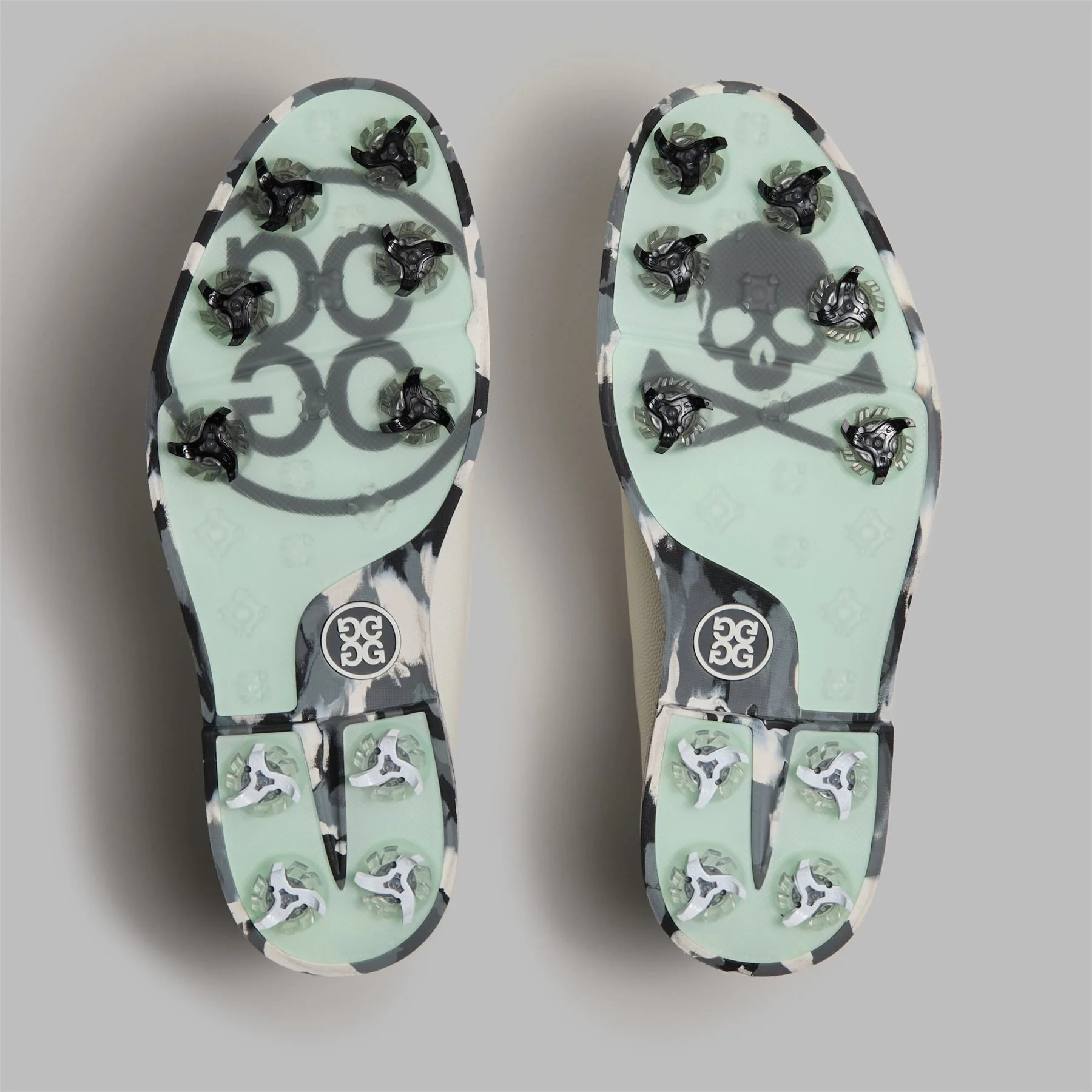 Gallivanter G/LOCK Camo Sole Spiked Golf Shoe Snow/Charcoal - Image 2