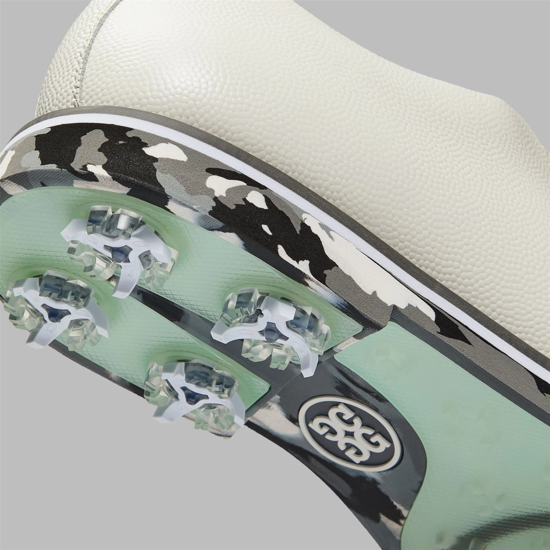 Gallivanter G/LOCK Camo Sole Spiked Golf Shoe Snow/Charcoal - Image 3