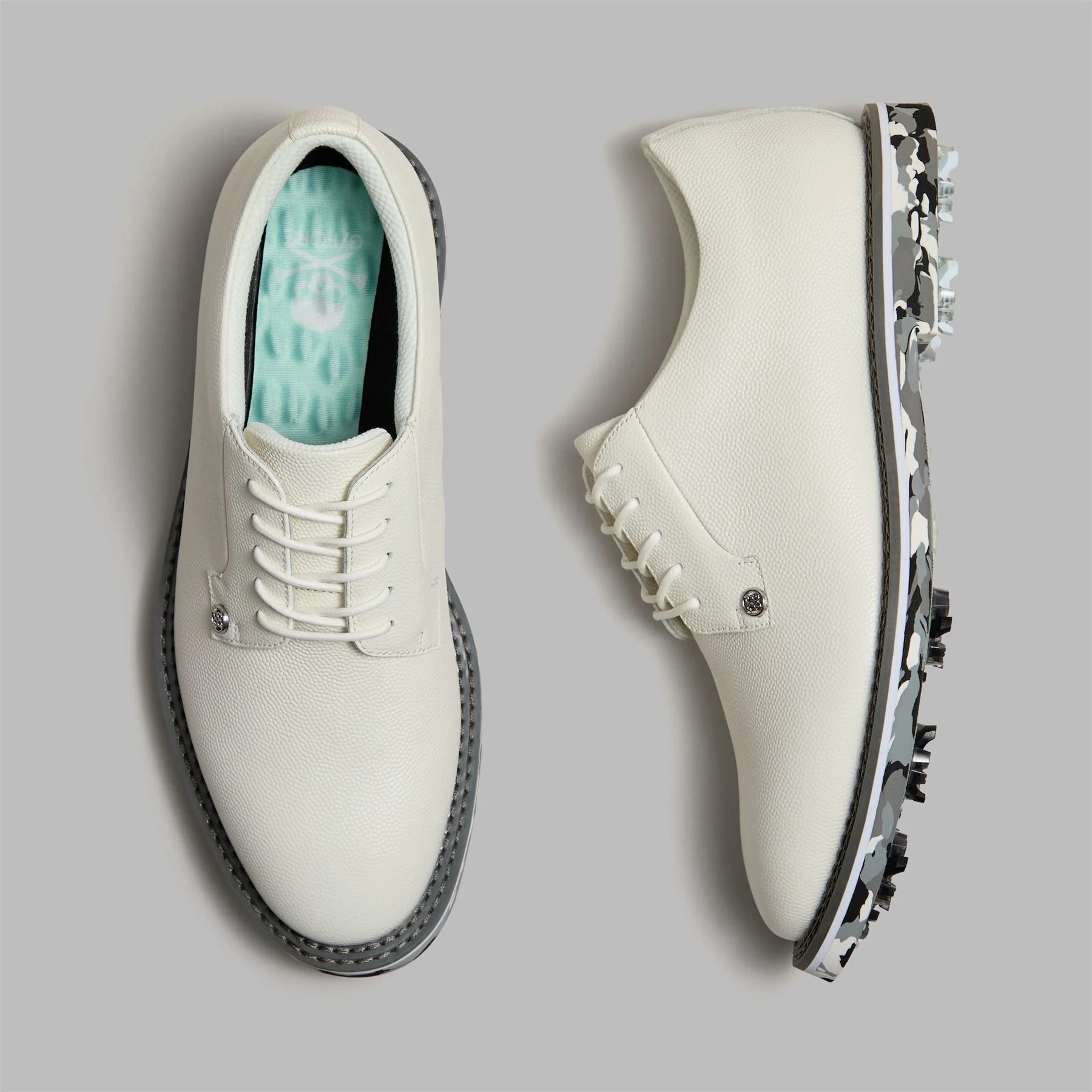 Gallivanter G/LOCK Camo Sole Spiked Golf Shoe Snow/Charcoal - Image 4