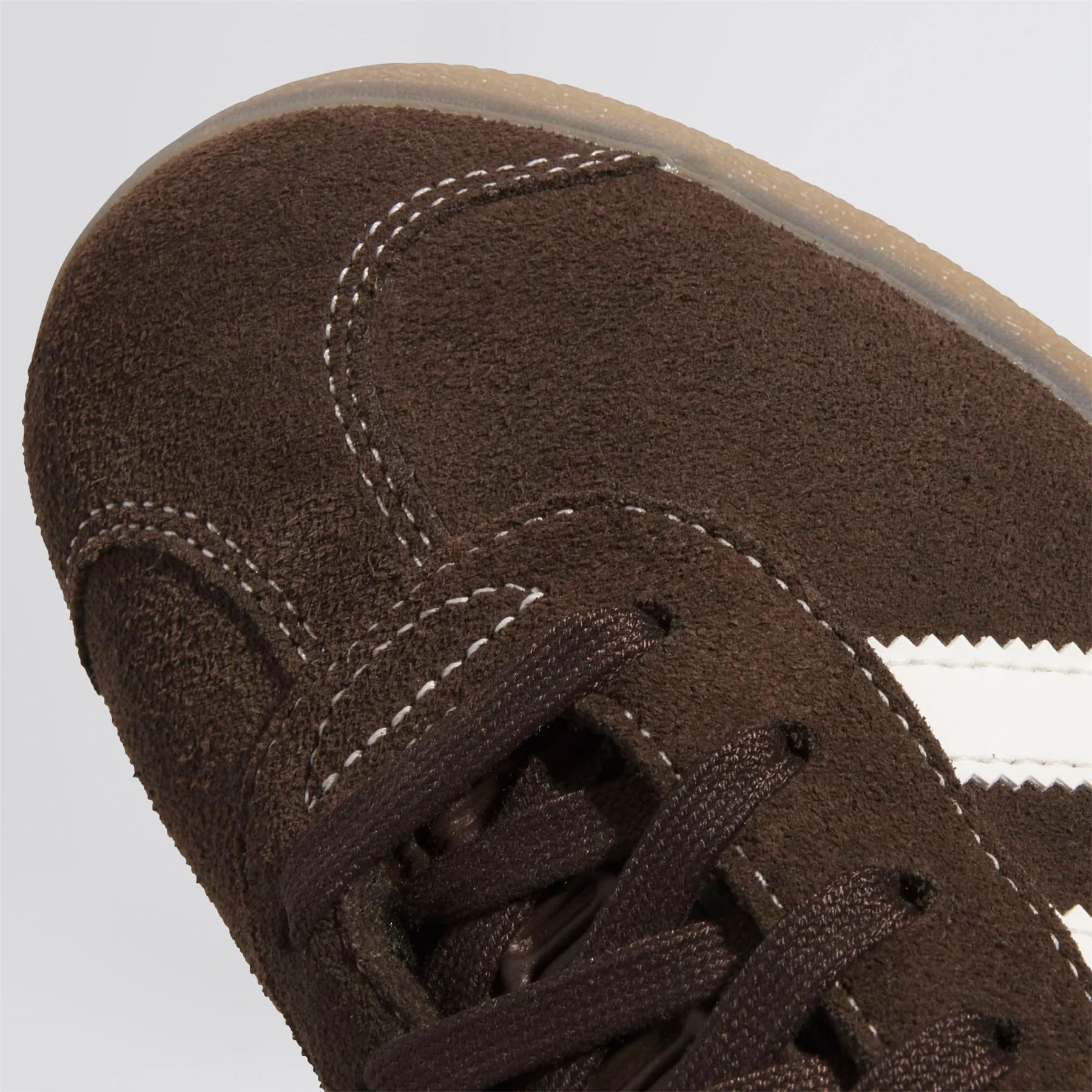 adidas Originals Gazelle Spikeless Golf Shoes Dark Brown/Chalk White - Image 5