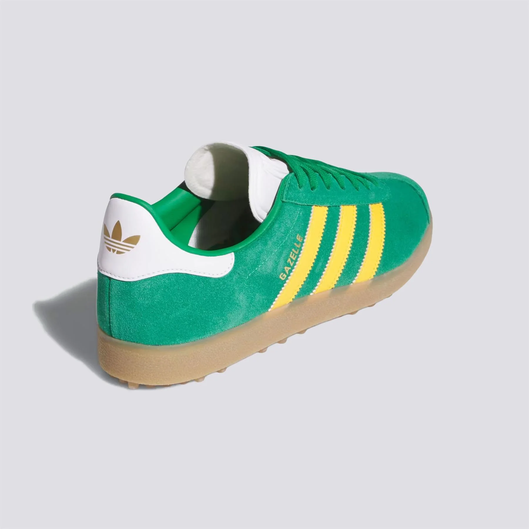adidas Originals Gazelle Spikeless Golf Shoes Green/Crew Yellow/Footwear White - Image 2