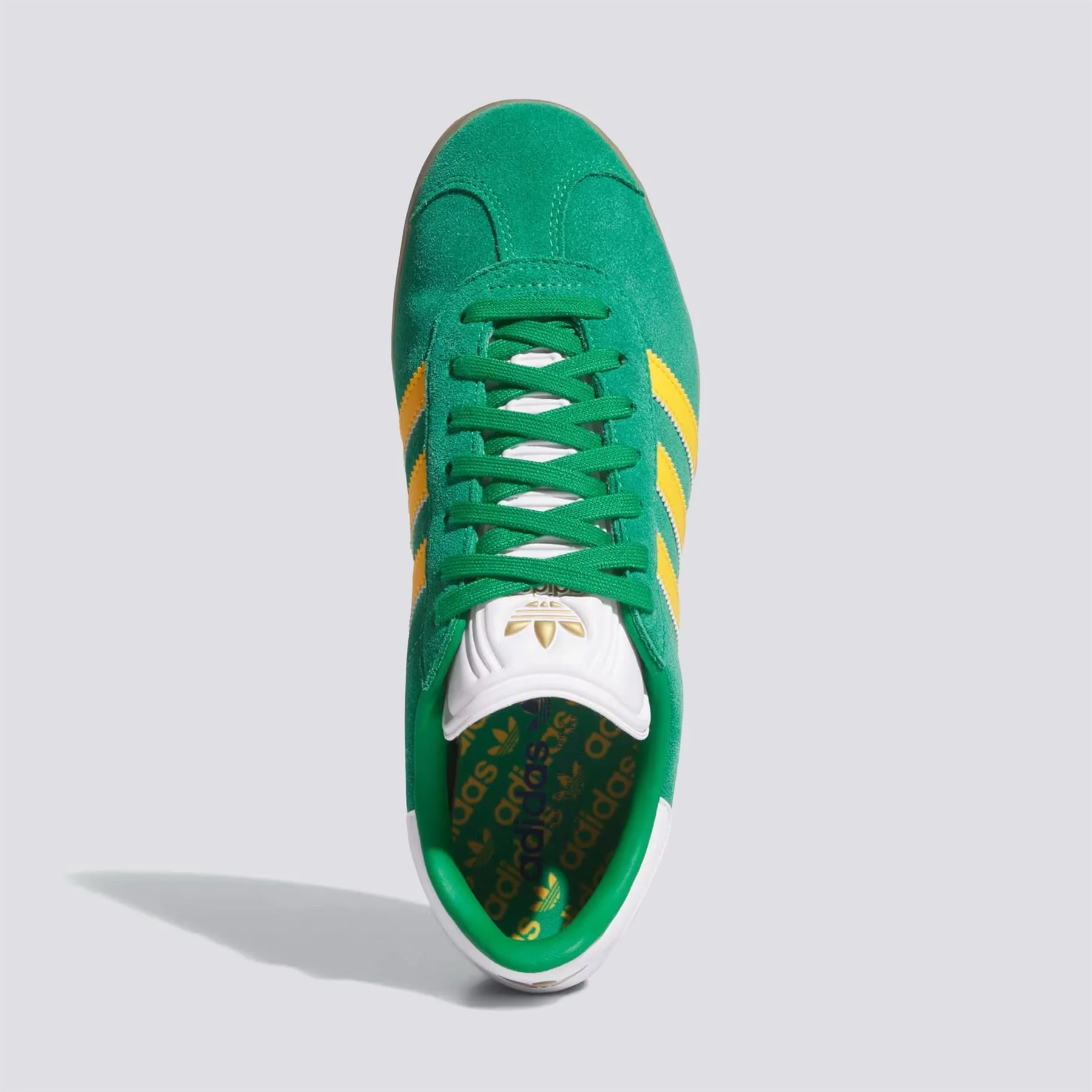 adidas Originals Gazelle Spikeless Golf Shoes Green/Crew Yellow/Footwear White - Image 3