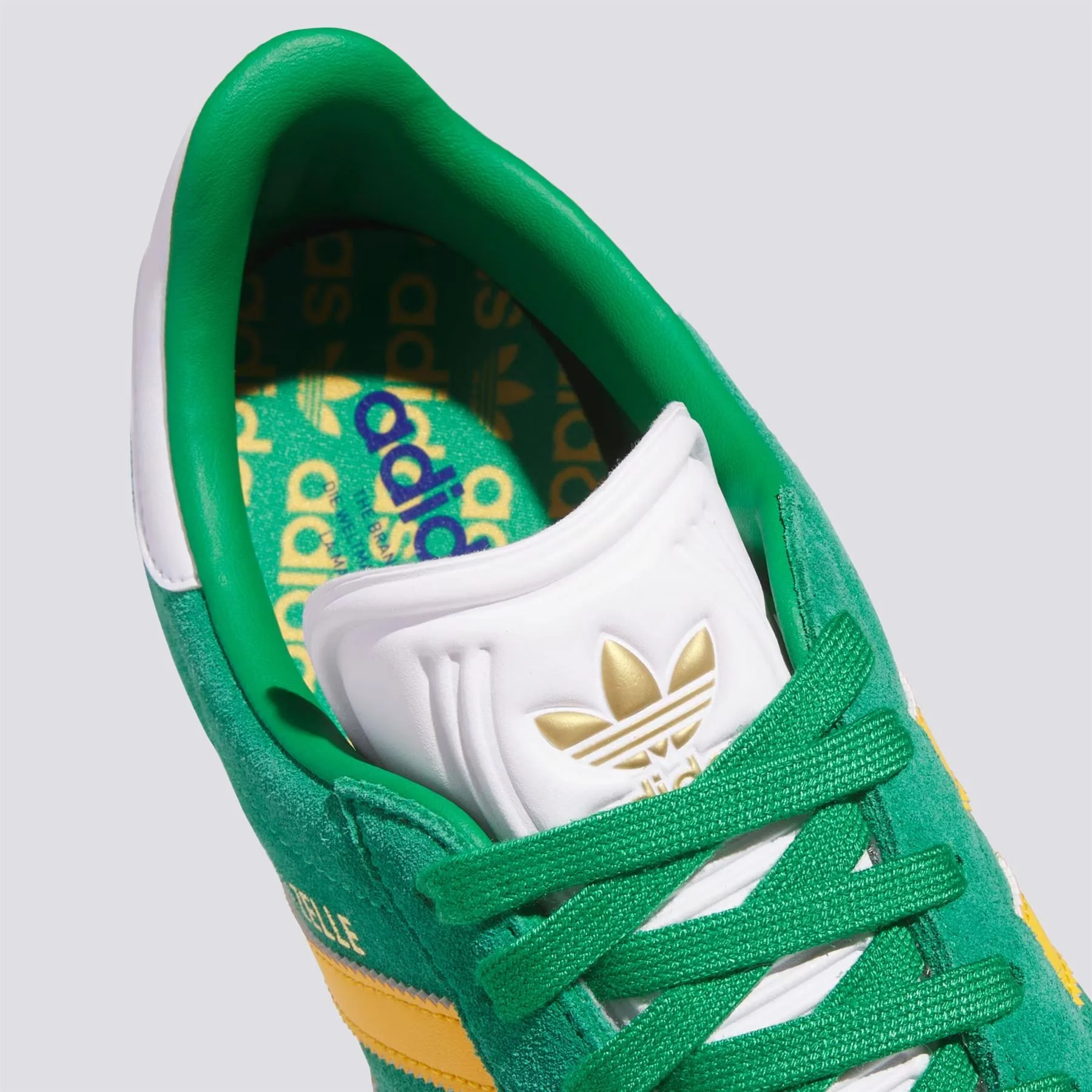 adidas Originals Gazelle Spikeless Golf Shoes Green/Crew Yellow/Footwear White - Image 7