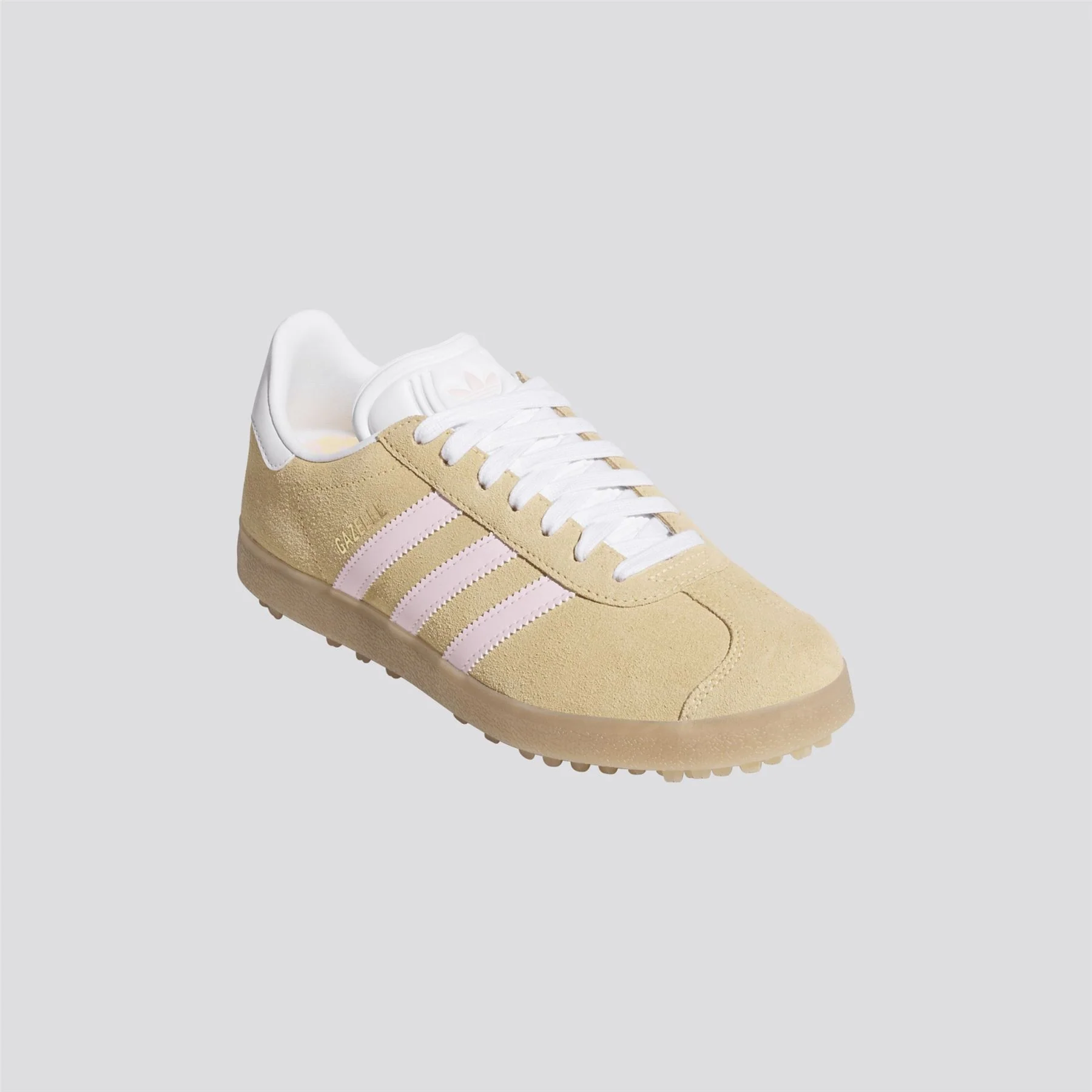 adidas Originals Gazelle Spikeless Golf Shoes Ice Tangerine/Clear Pink/Footwear White - Image 4