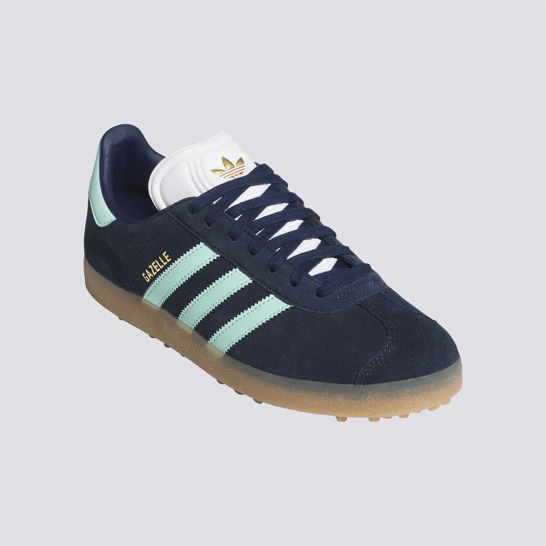 adidas Originals Gazelle Spikeless Golf Shoes Night Indigo/Clear Mint/Footwear White - Image 5
