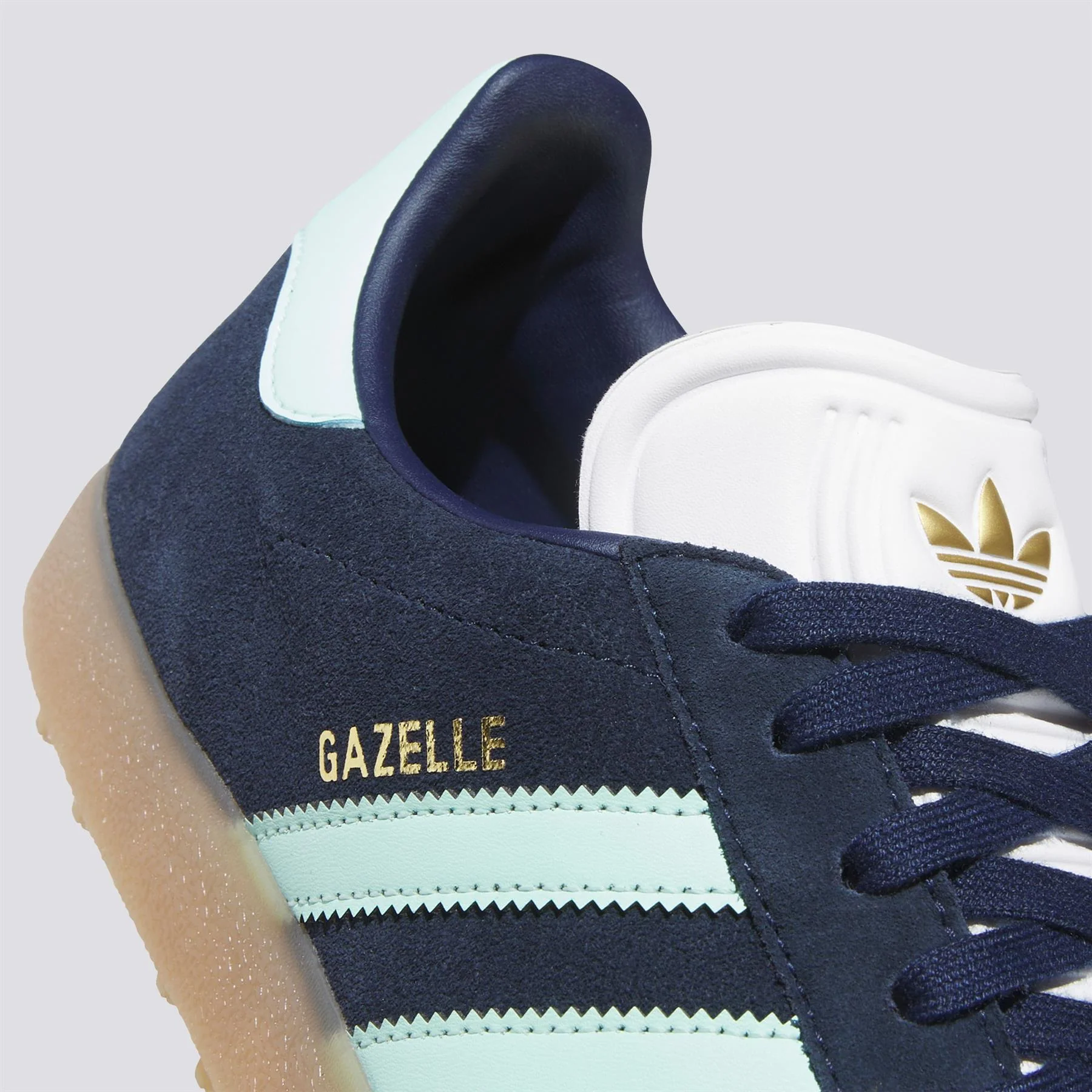 adidas Originals Gazelle Spikeless Golf Shoes Night Indigo/Clear Mint/Footwear White - Image 8