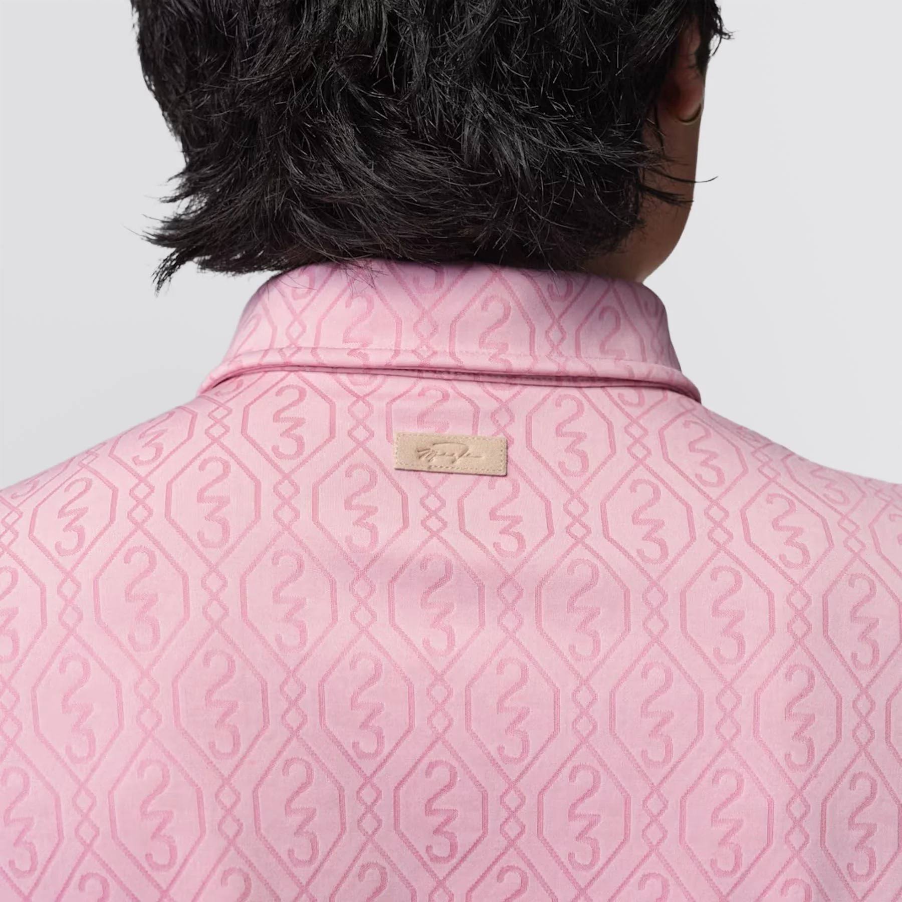 Golf Jacquard Polo Elemental Pink - Image 5