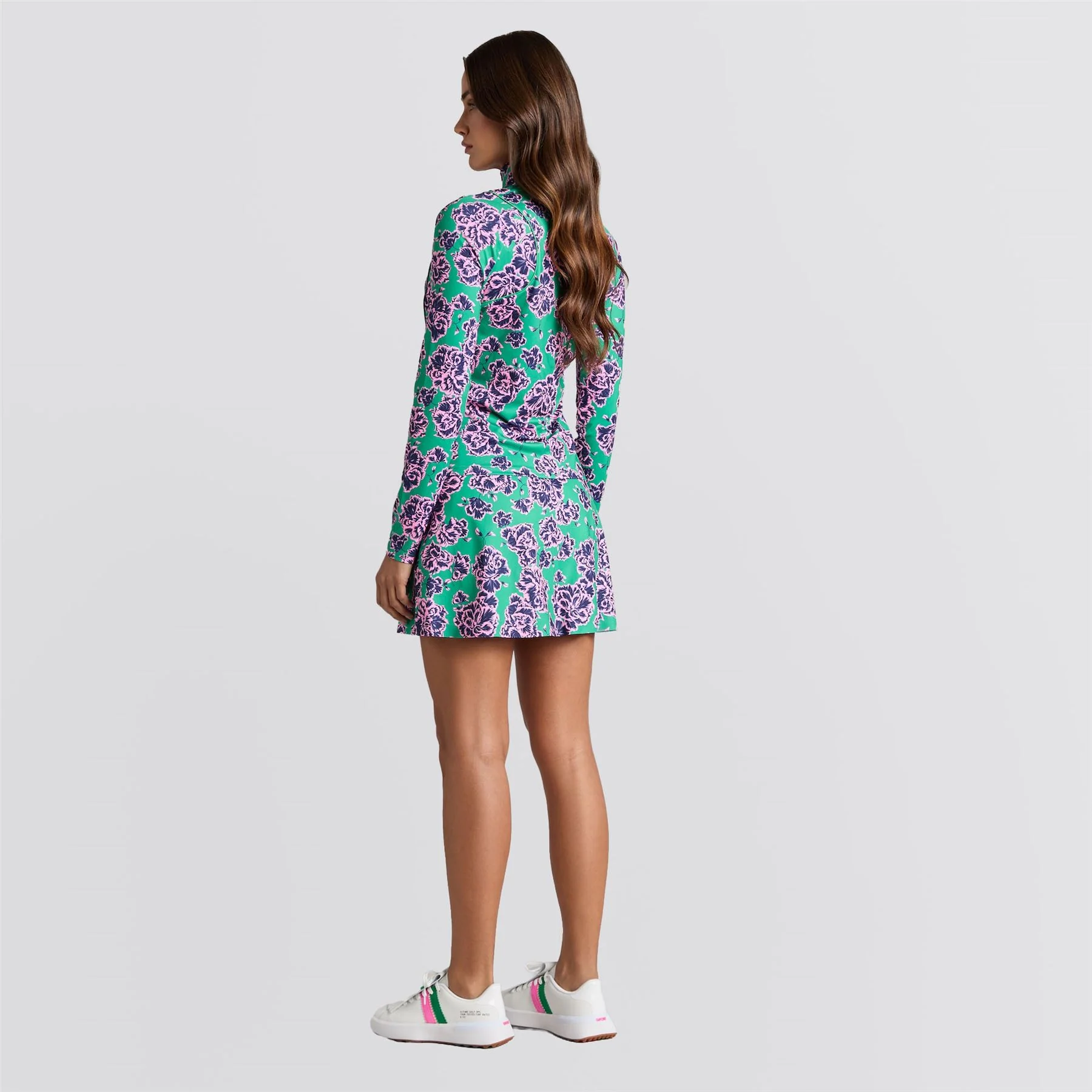 Graphic Floral Print Tech Jersey Skort Clover - Image 3