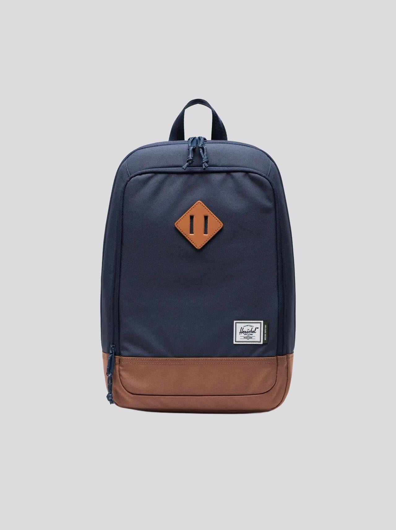 Heritage Shoe Bag Navy/Saddle Brown