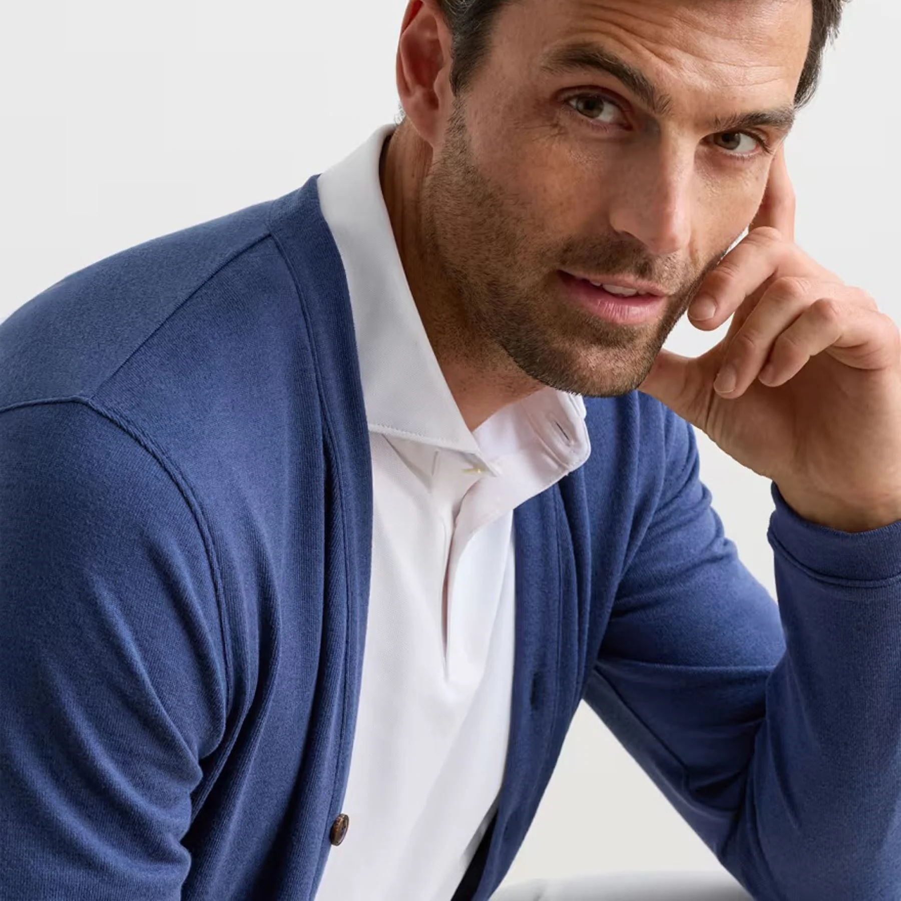 Latrobe Performance Button-Front Cardigan Navy - Image 3