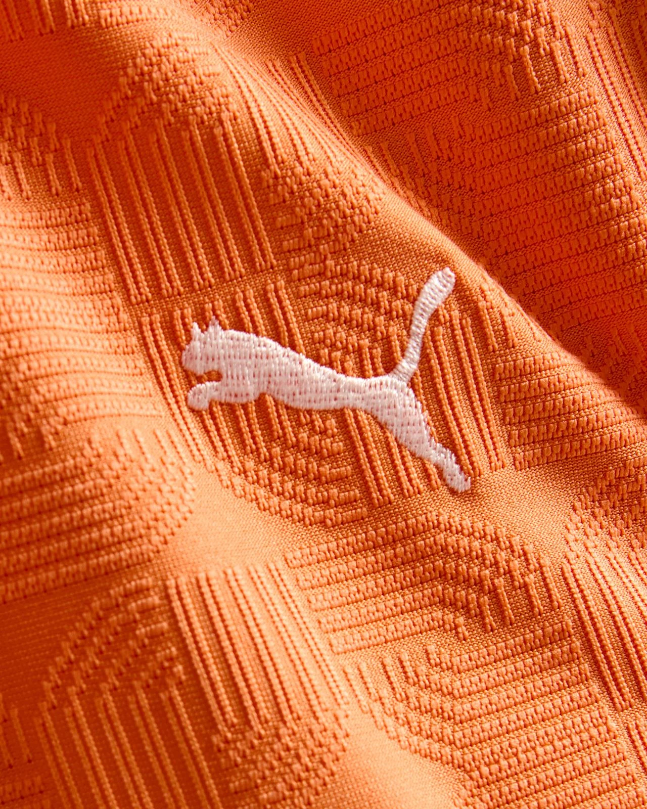 MATTR Deco Jacquard Polo Shirt Melon Glow - Image 7