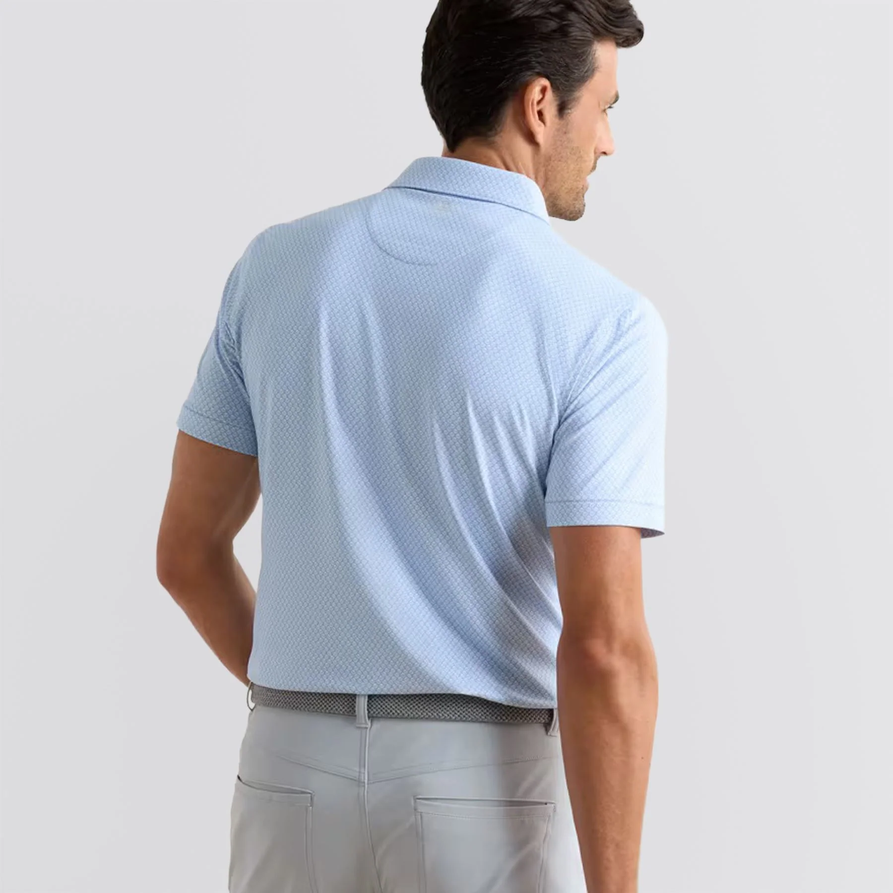 Mayfield Performance Jersey Polo Iris Mist - Image 2