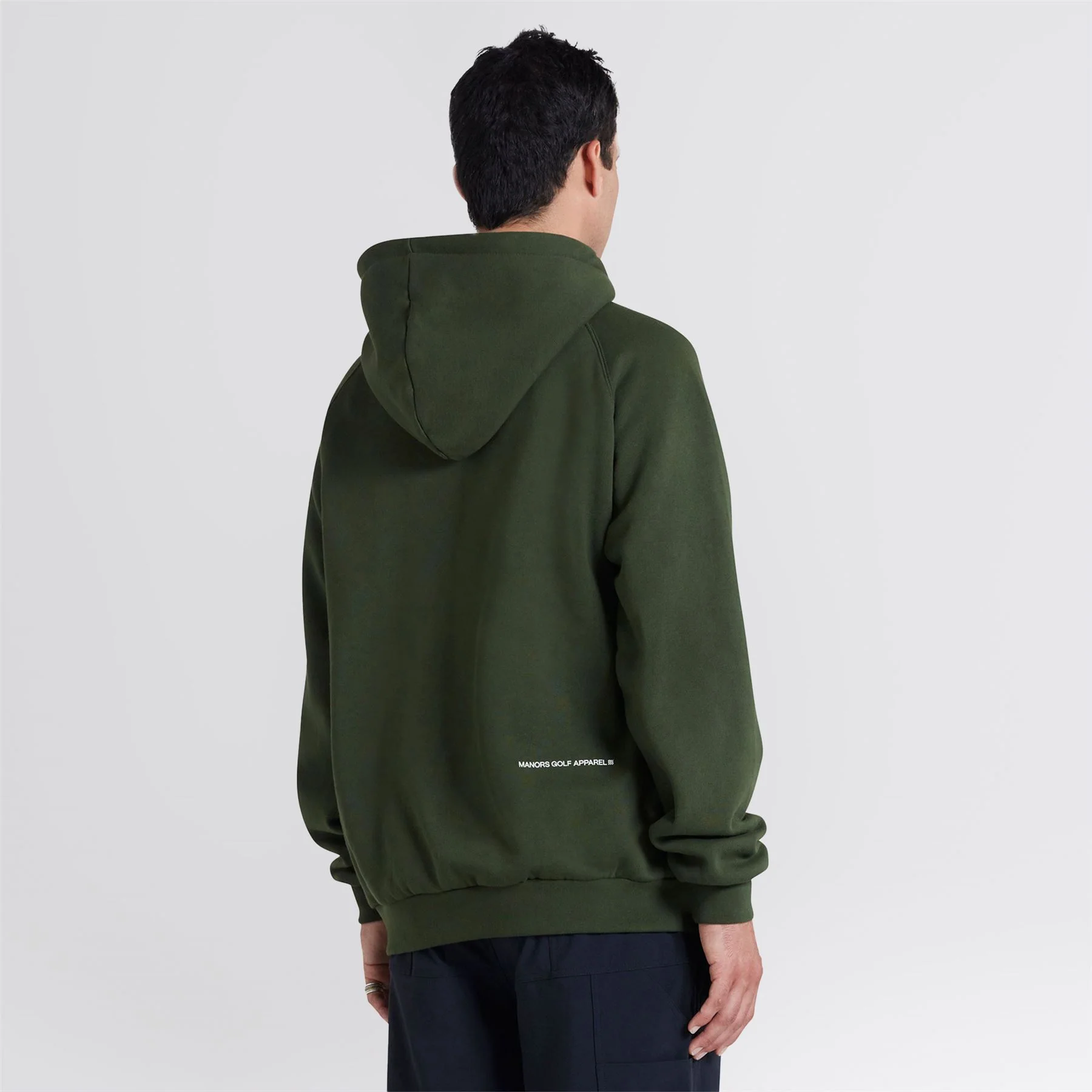 Organic Knitted Cotton Logo Hoodie Green - Image 2