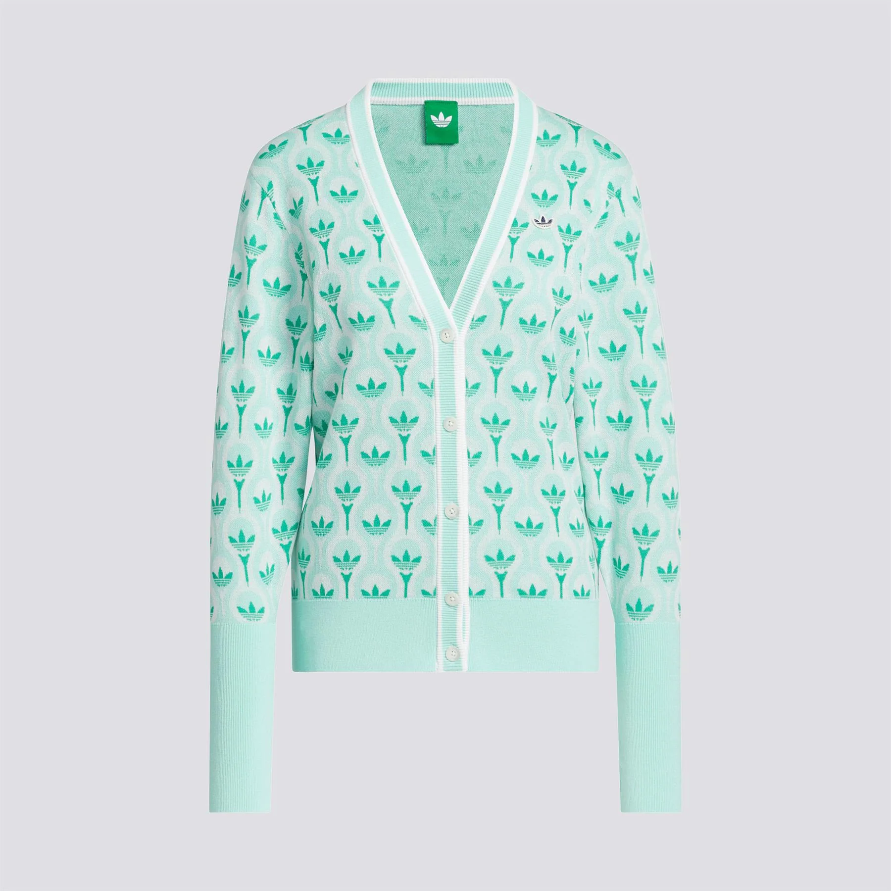 Originals All Over Cardigan White/Clear Mint - Image 6