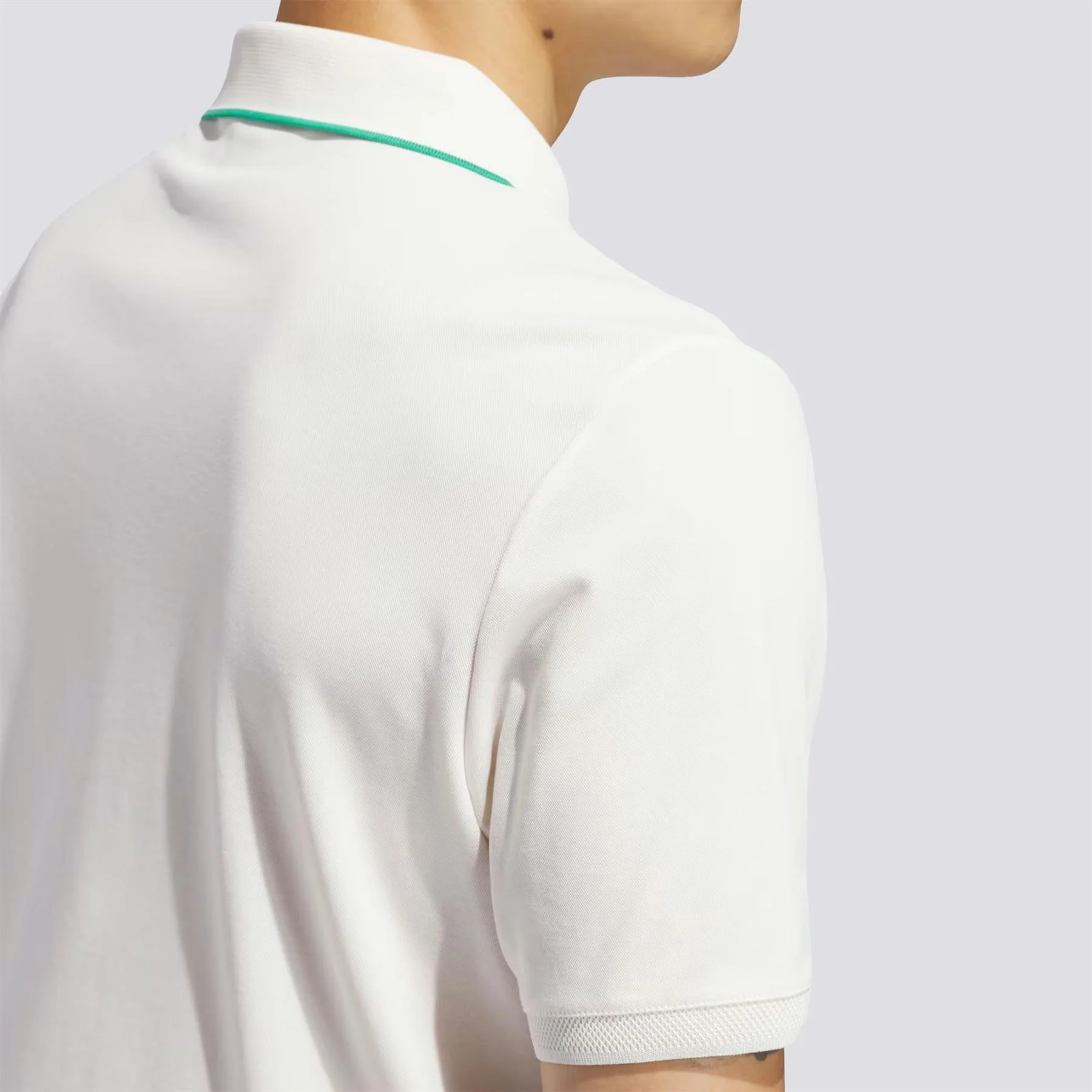 Originals Twistknit Trefoil Polo Chalk White/Court Green - Image 5