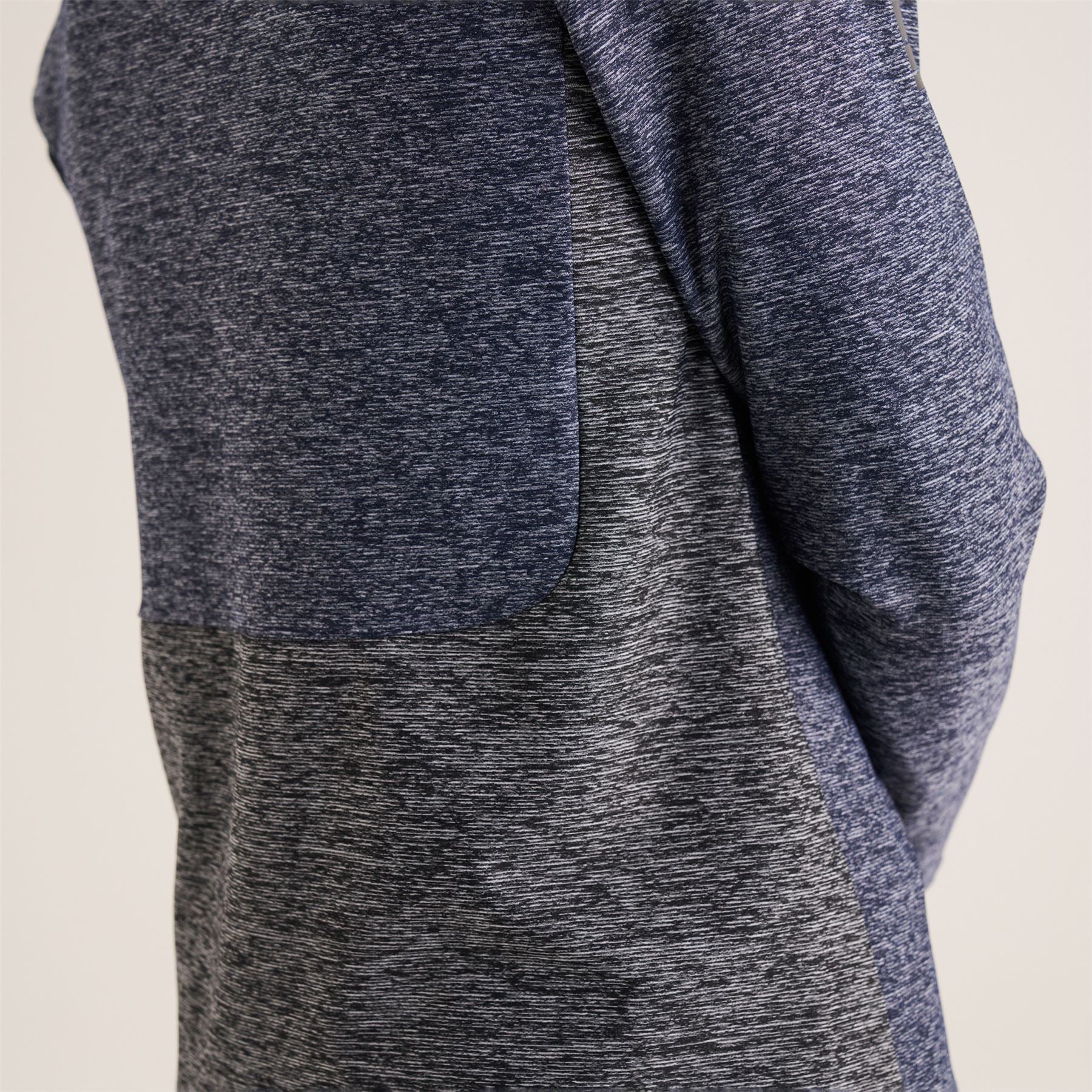 Panelled Mesh Quarter Zip Mid Layer Navy - Image 5