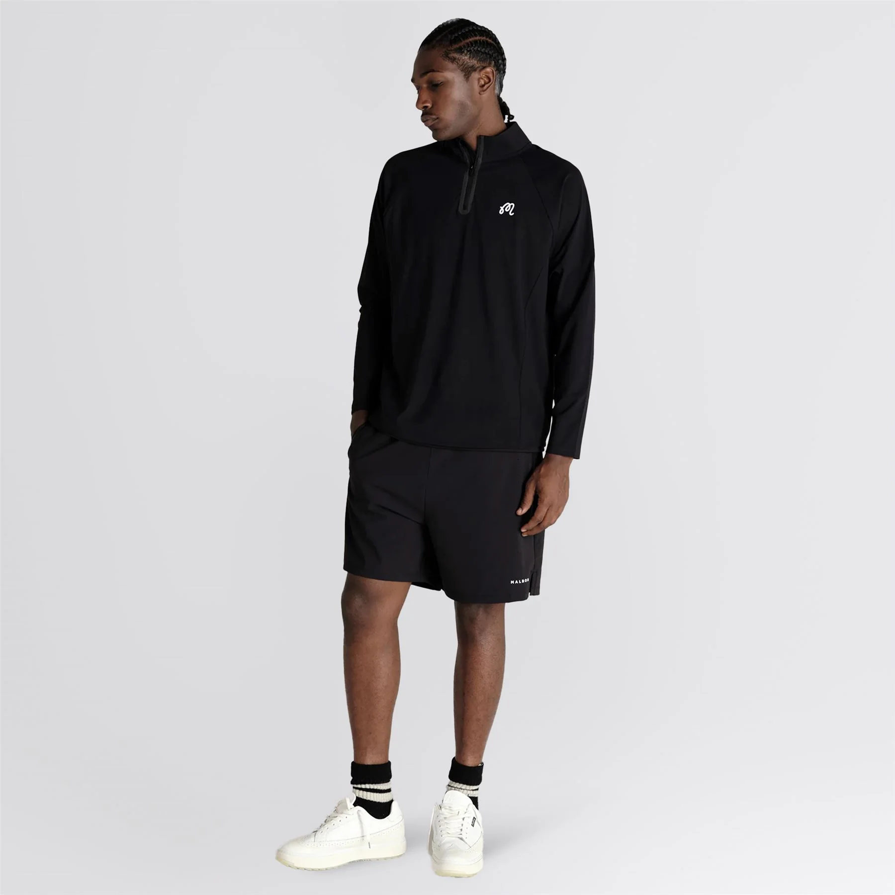 Performance Raglan Quarter Zip Mid Layer Black - Image 3