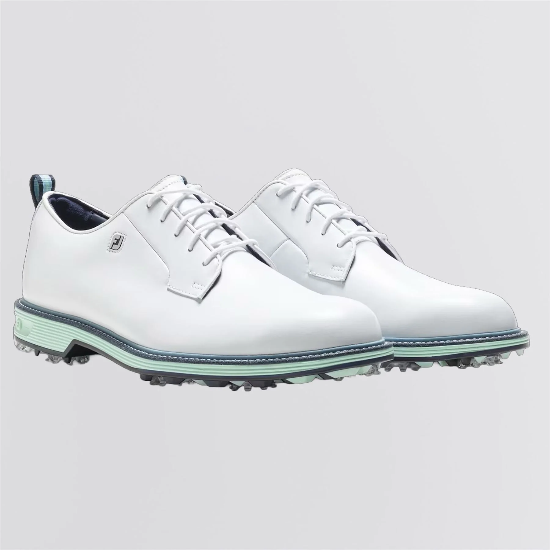 Premiere Series Field Spiked Golf Shoes White/Mint/Blue - Image 3