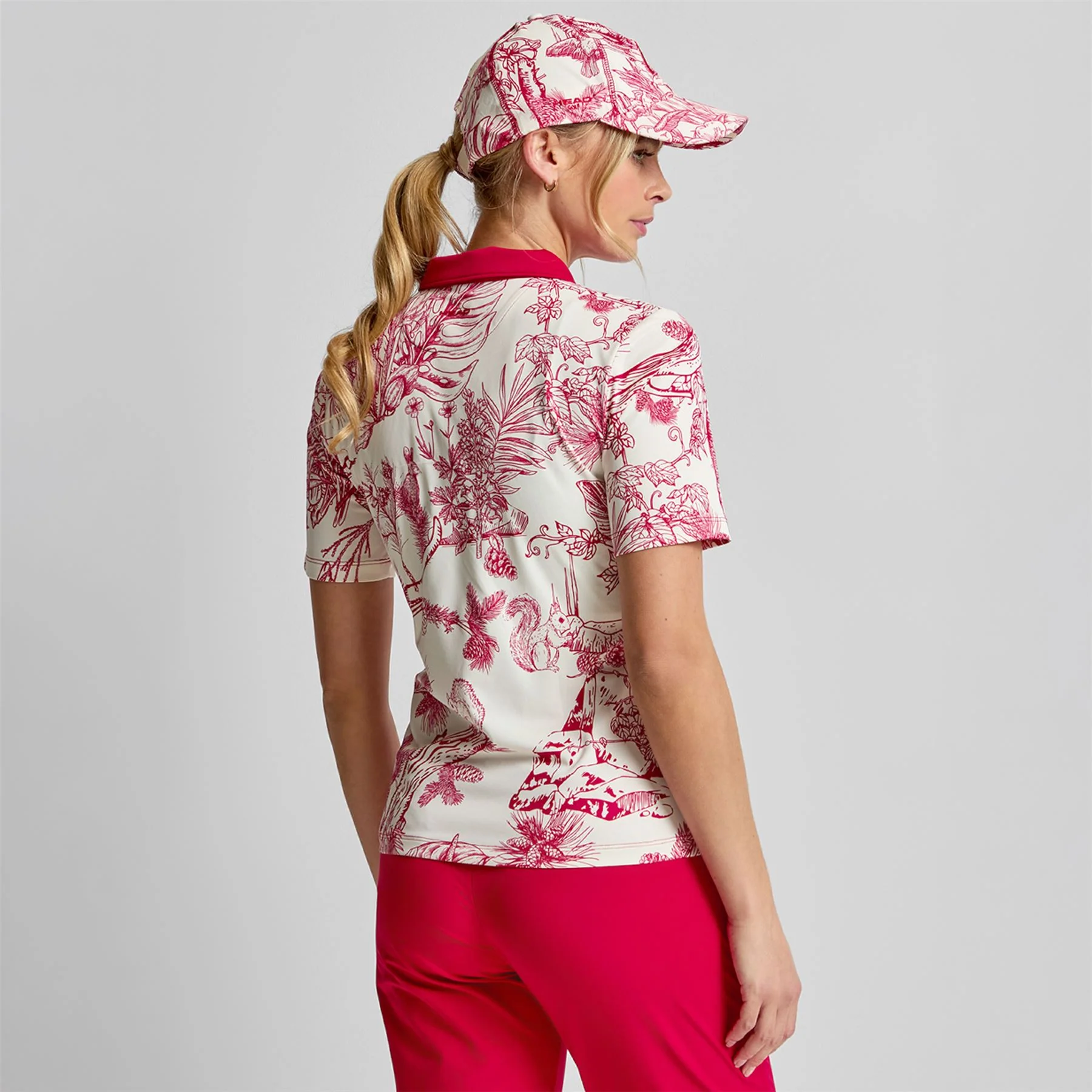 Printed Polo Red Botanical - Image 2