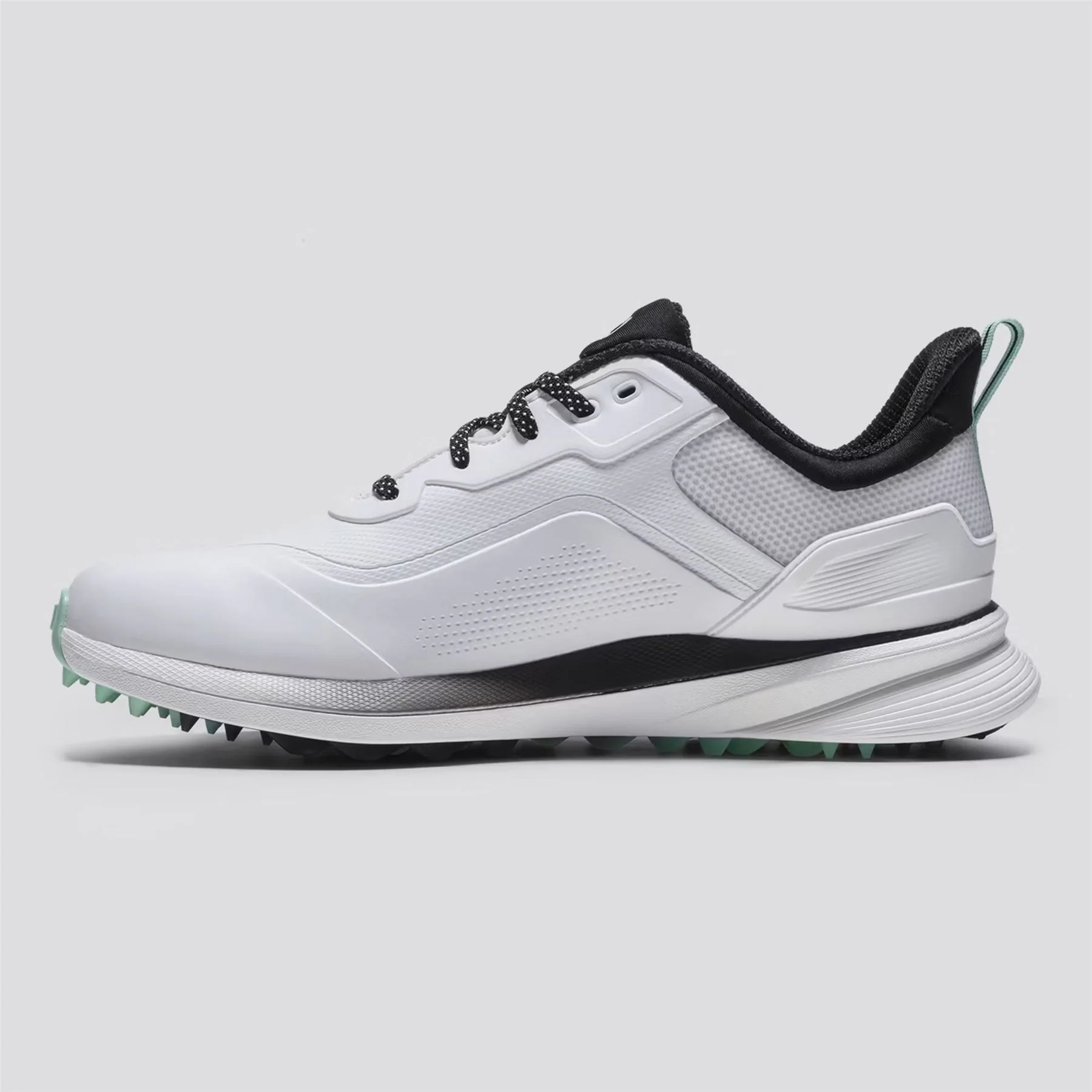 Pro Spikeless Golf Shoes White/Black/Teal - Image 6
