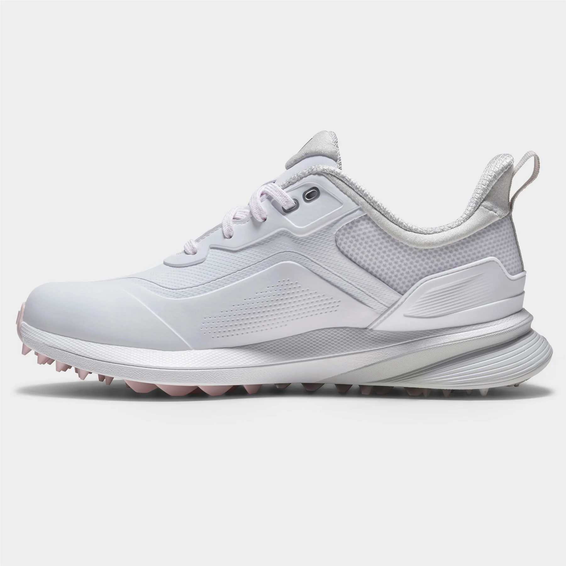 Pro Spikeless Wide Golf Shoes White/Grey - Image 3