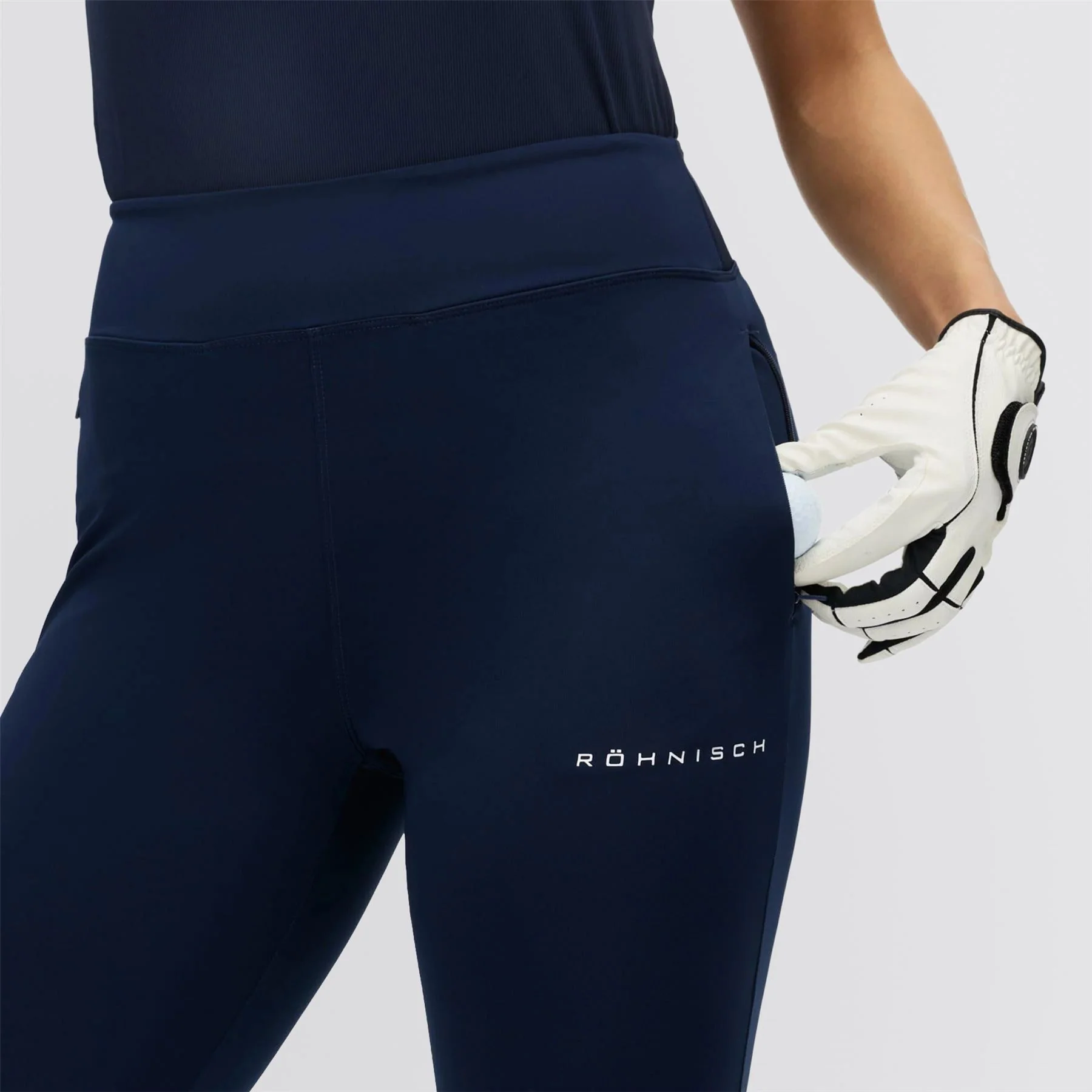 Pull On Flattering Golf Trousers Navy - Image 2