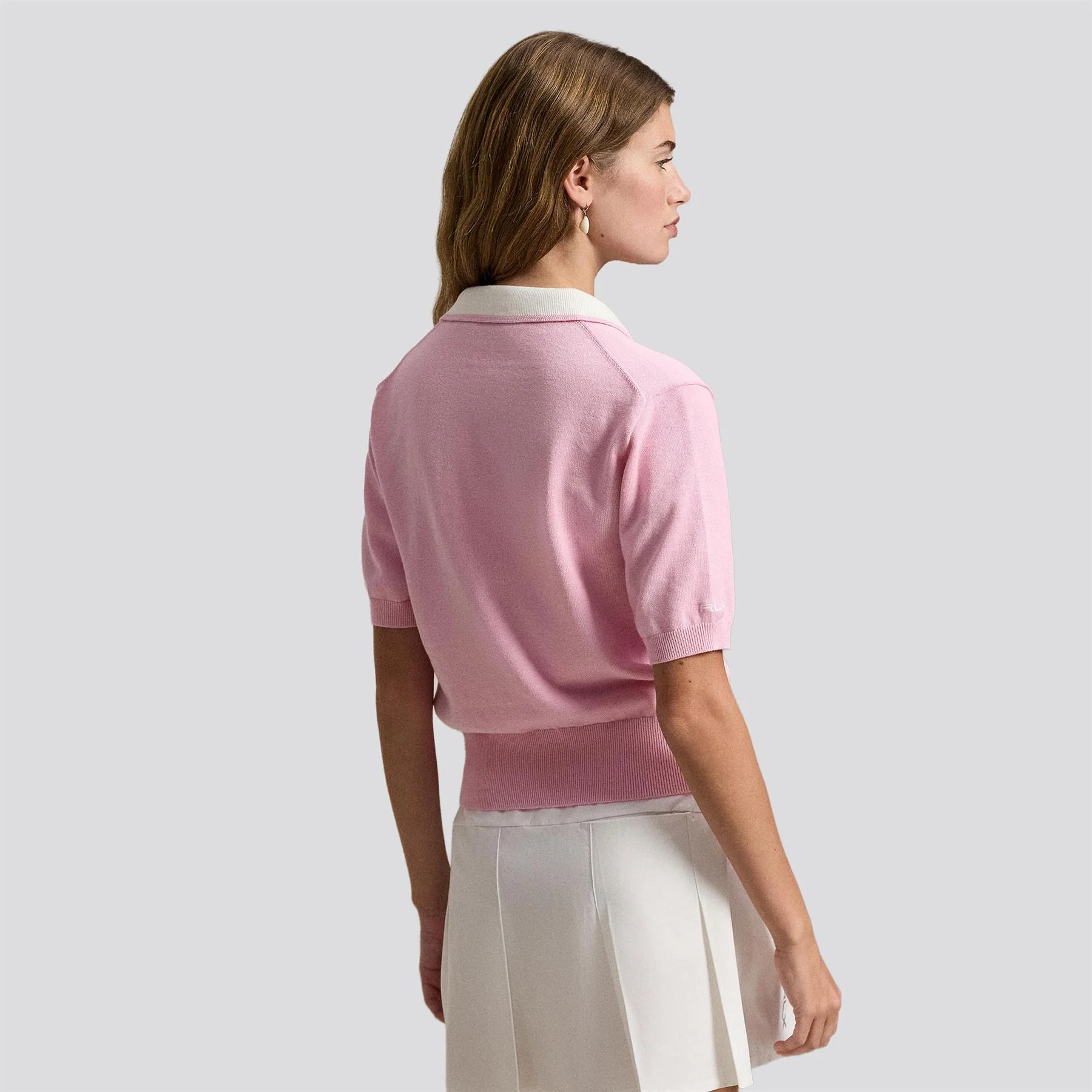 RLX Cotton Blend Sweater Polo Light Pink/White Splash - Image 3