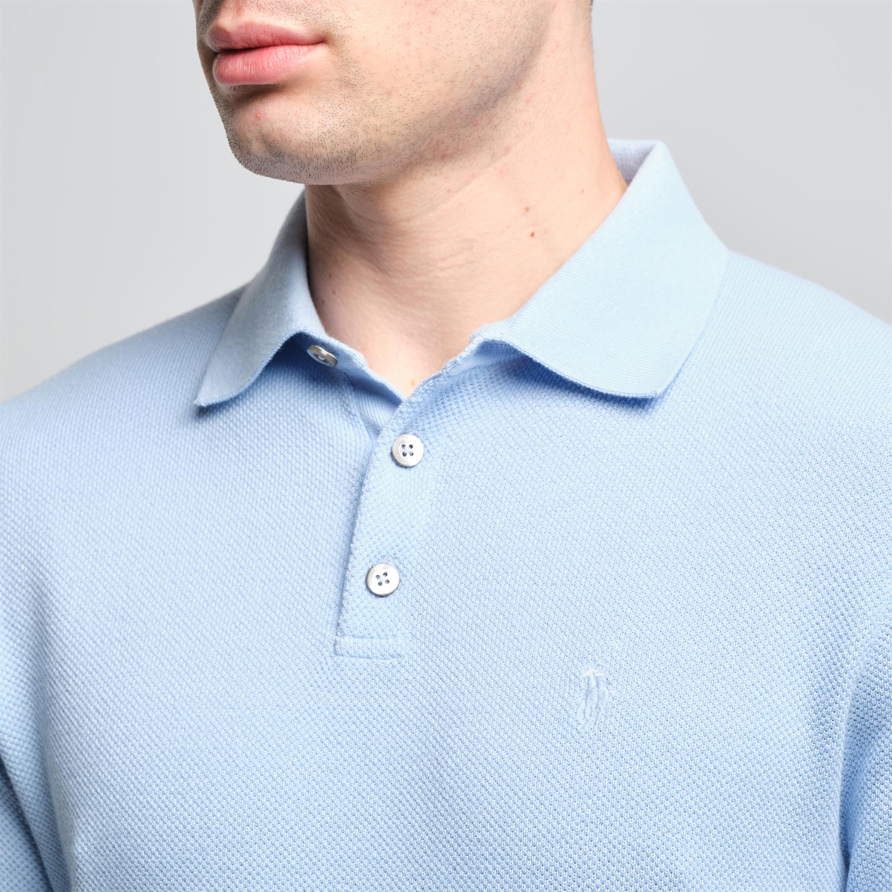 RLX Cotton Coolmax Polo Sweater Office Blue - Image 5