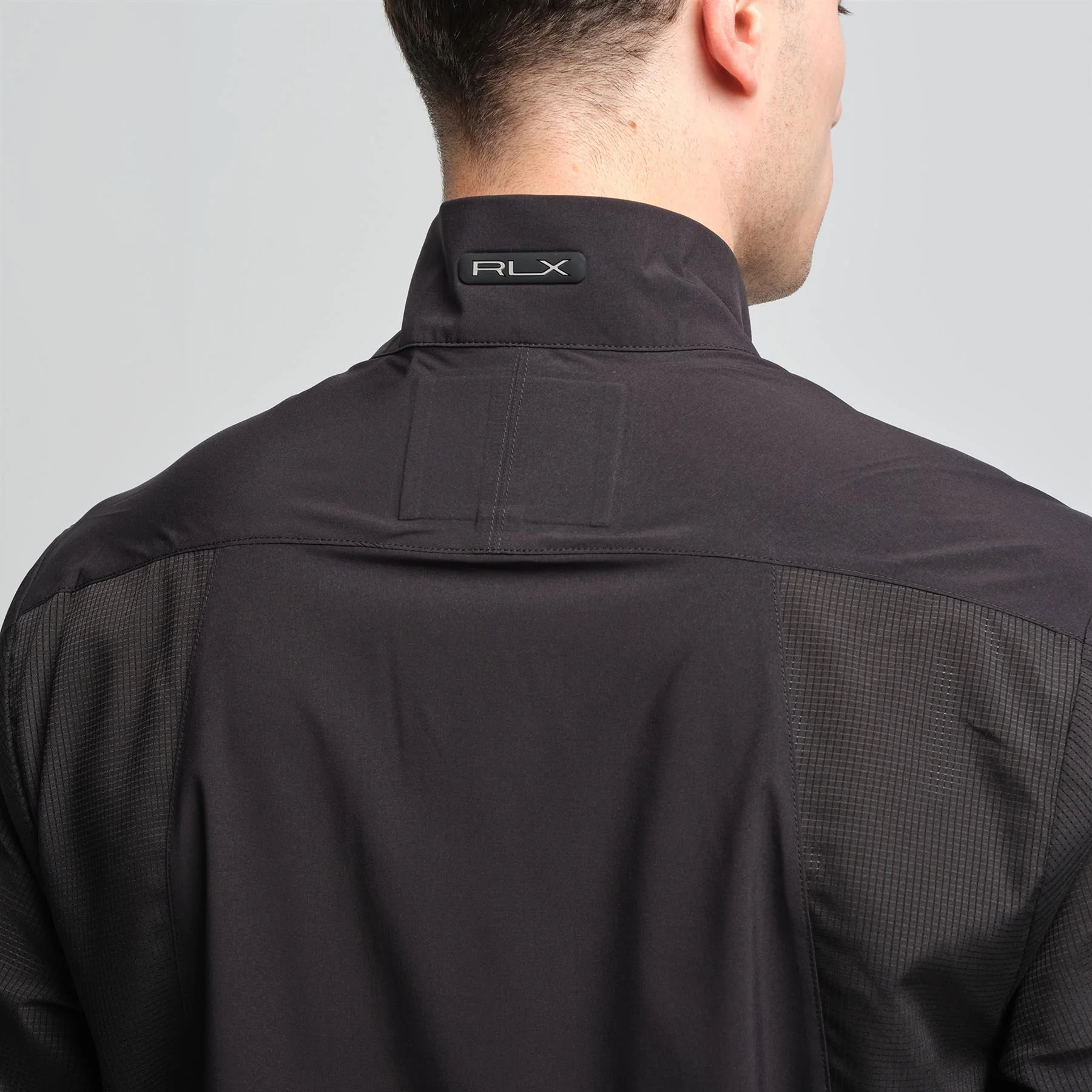 RLX Packable SS Half Zip Pullover Jacket Polo Black - Image 6