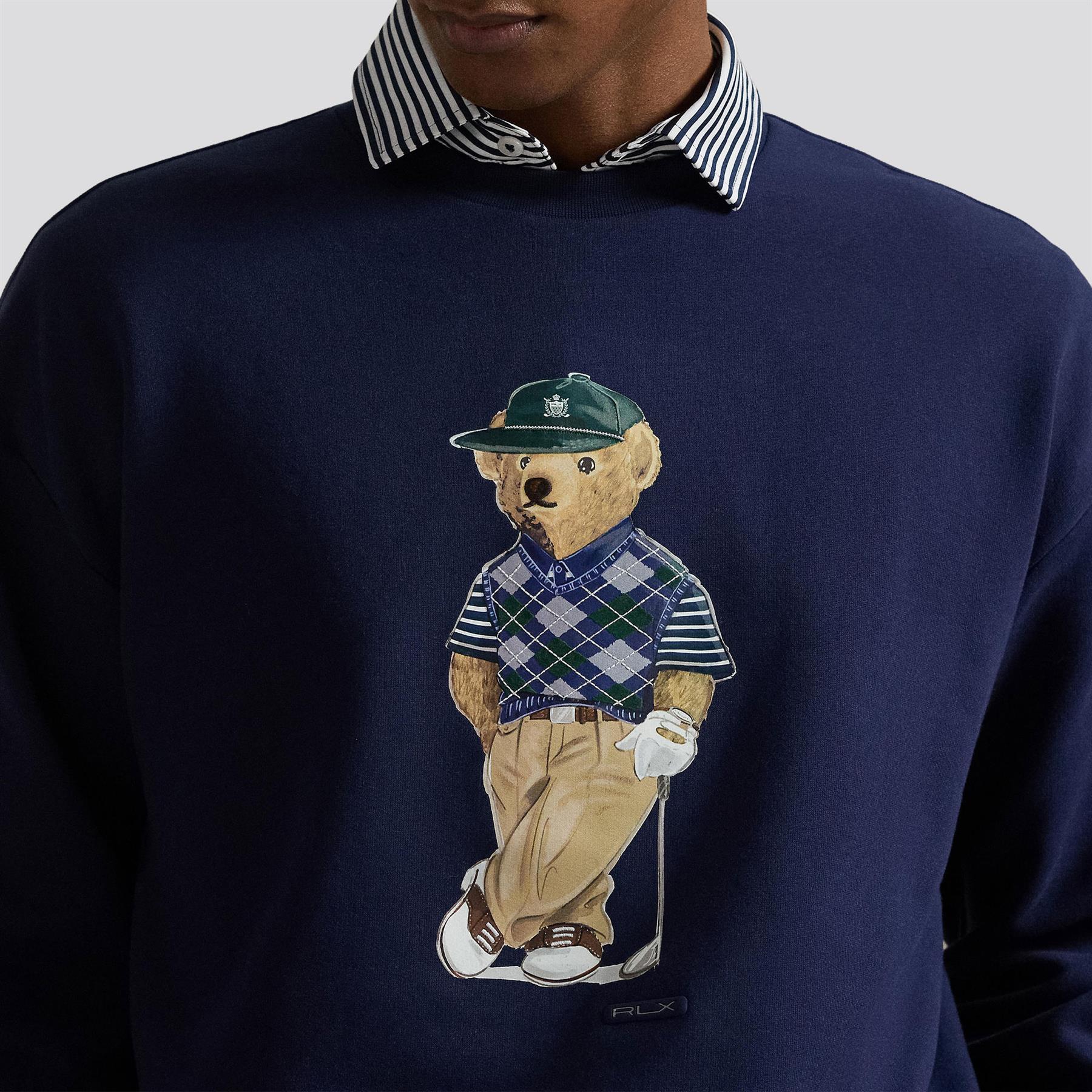 RLX Relaxed Fit Polo Bear Sweatshirt Refined Navy - Image 4
