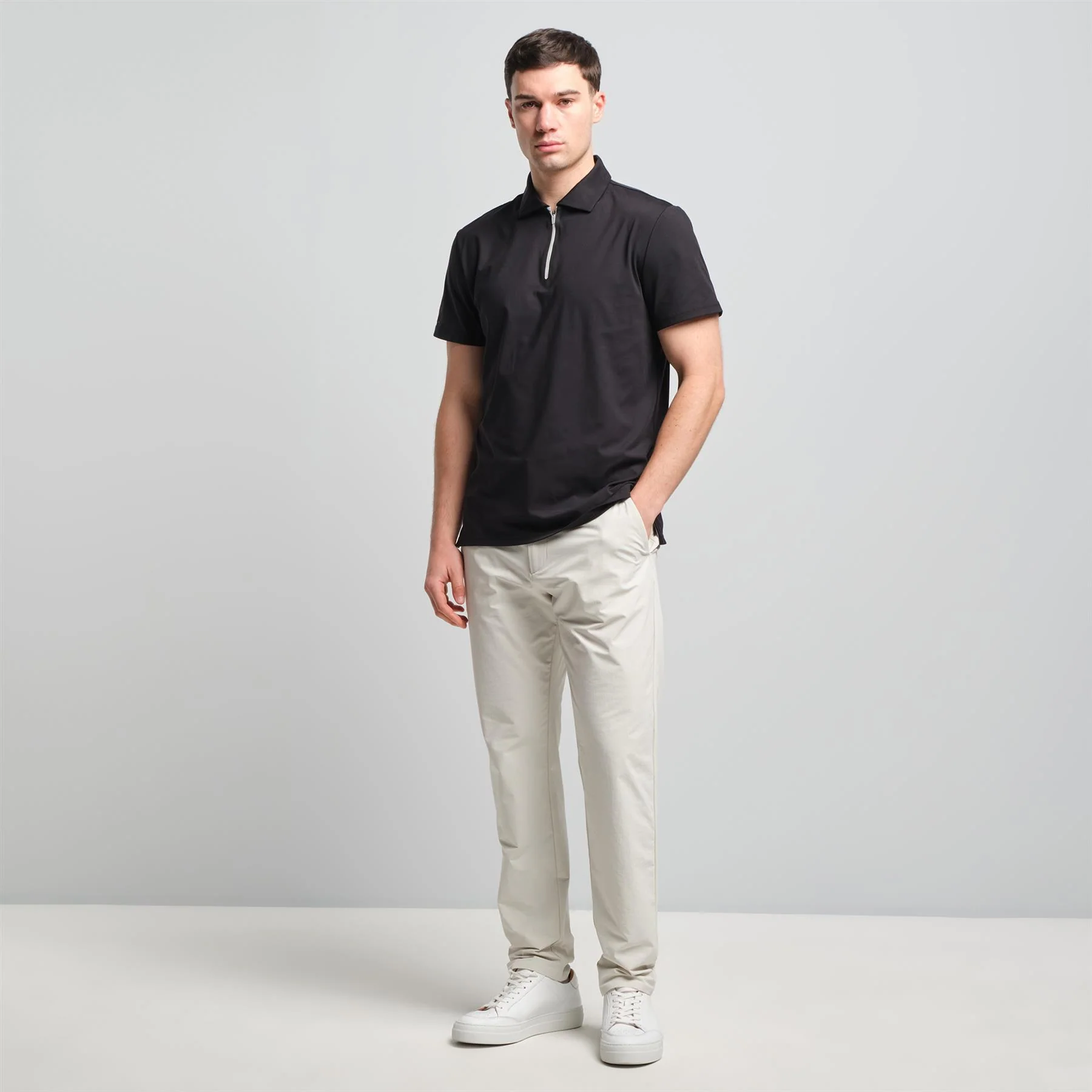 RLX Tailored Fit Kinetic Tech Jersey Polo Black - Image 3
