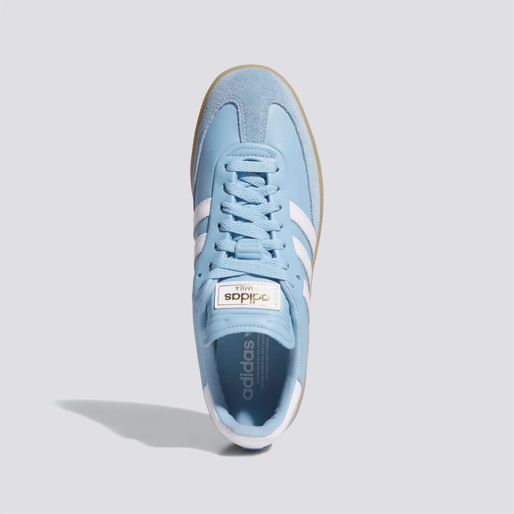 adidas Originals Samba Spikeless Golf Shoes Collegiate Blue/Footwear White/Gum - Image 2