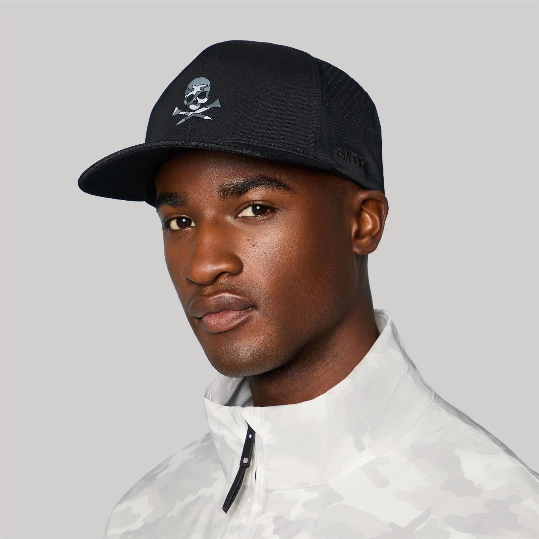 Skull & Tees Perforated Delta 110 Snapback Onyx