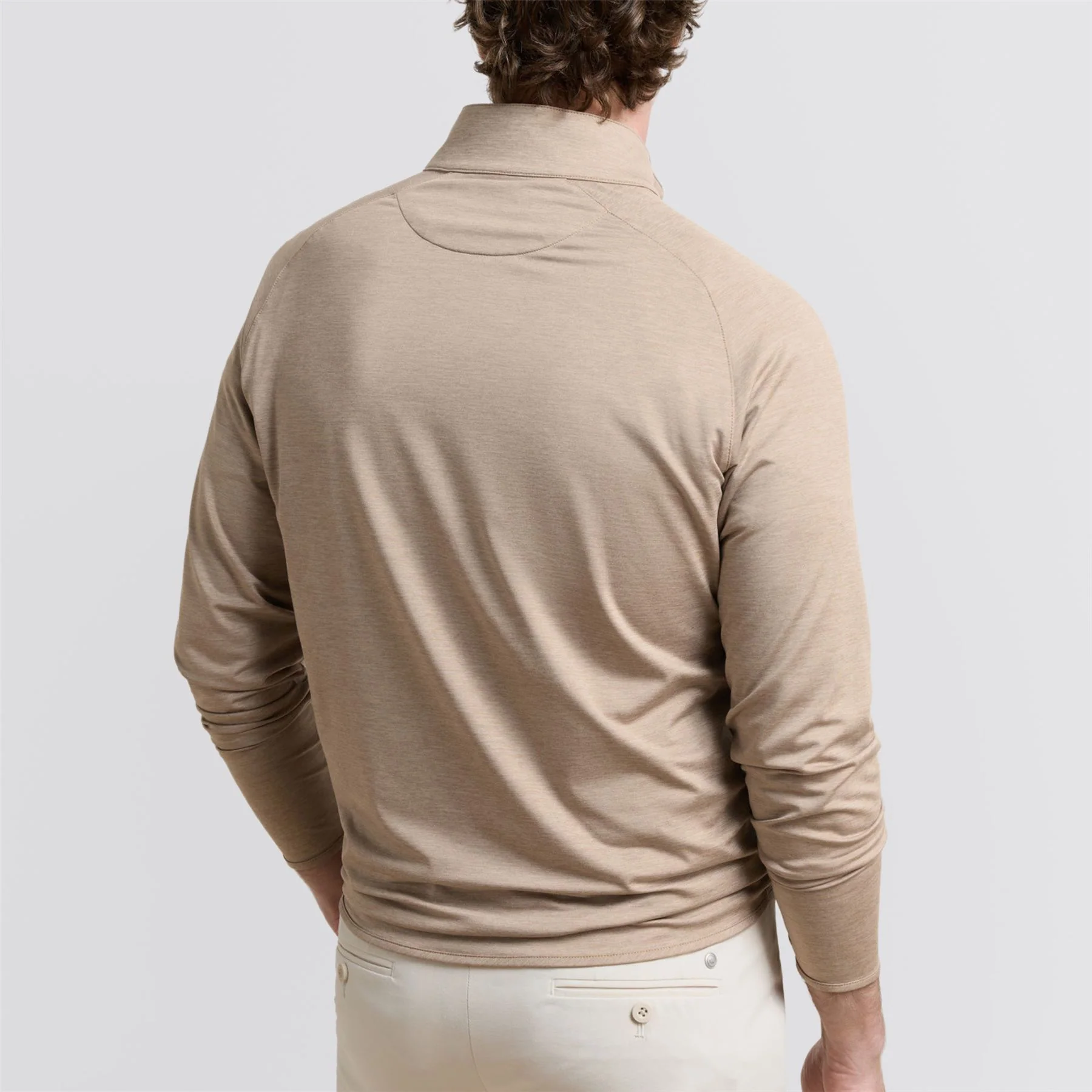 Stealth Performance Quarter-Zip Mid Layer Biscotti - Image 2