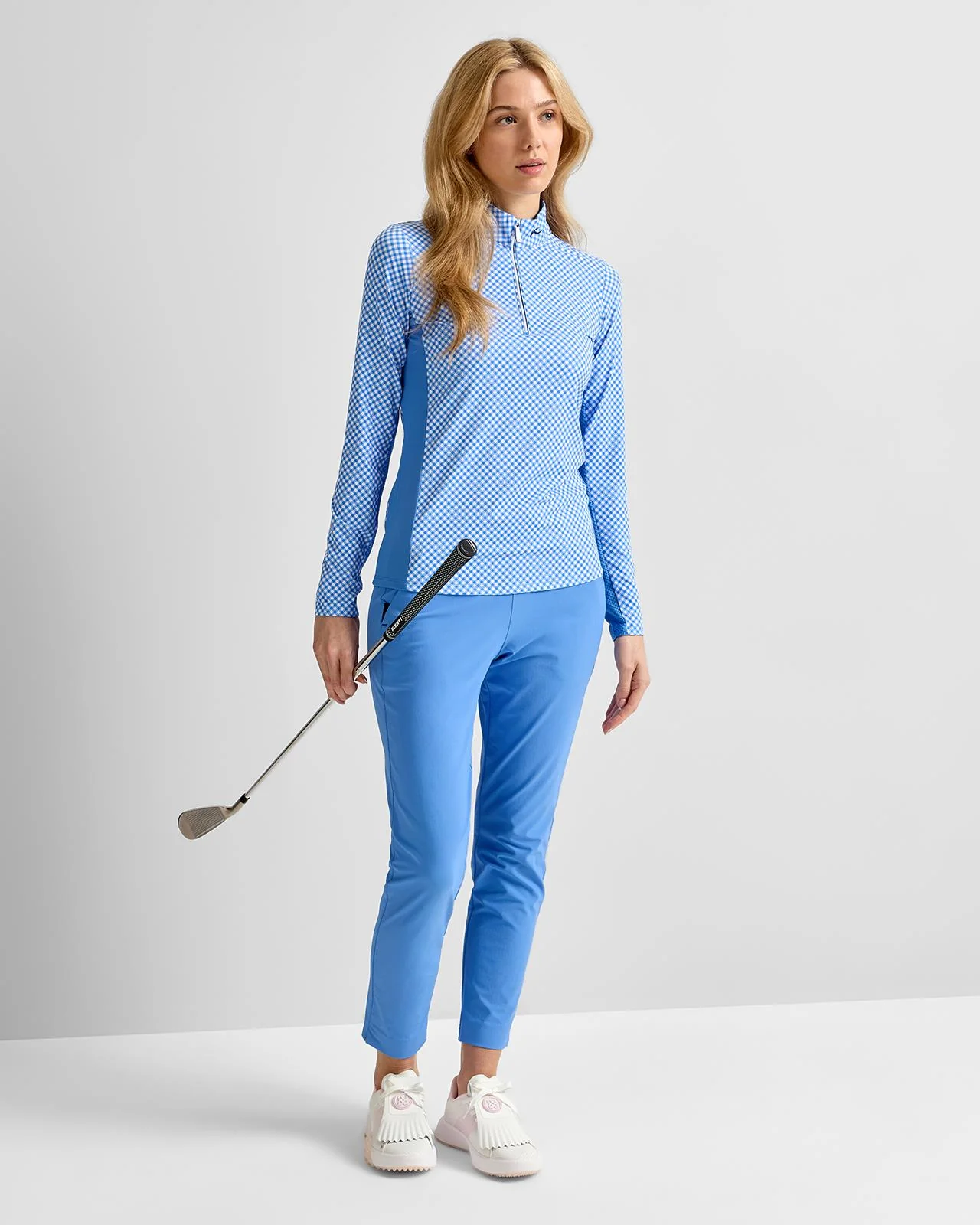Sunshine Print Half Zip Mid Layer Yonder/White - Image 3