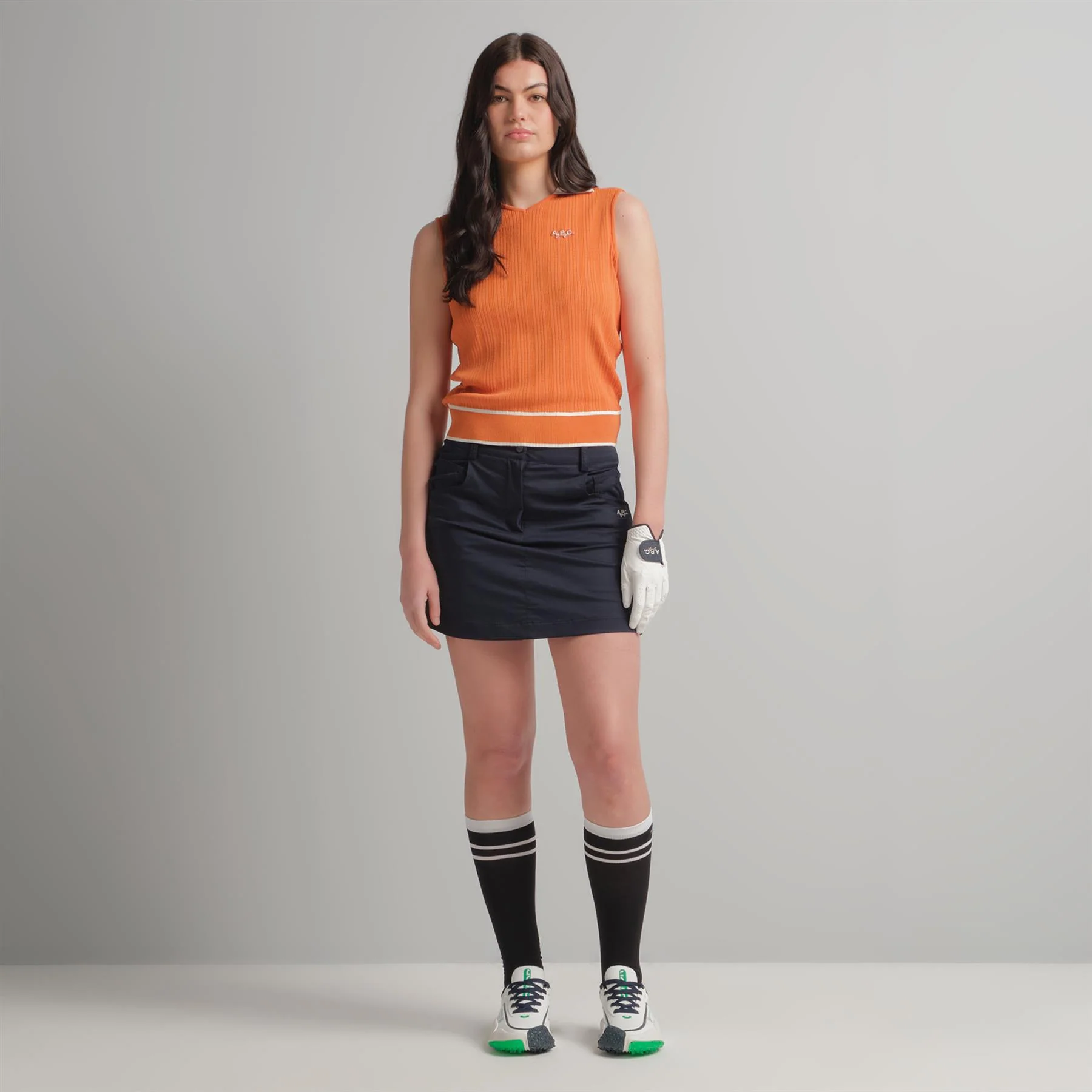 Syra Sleeveless Polo Orange - Image 5